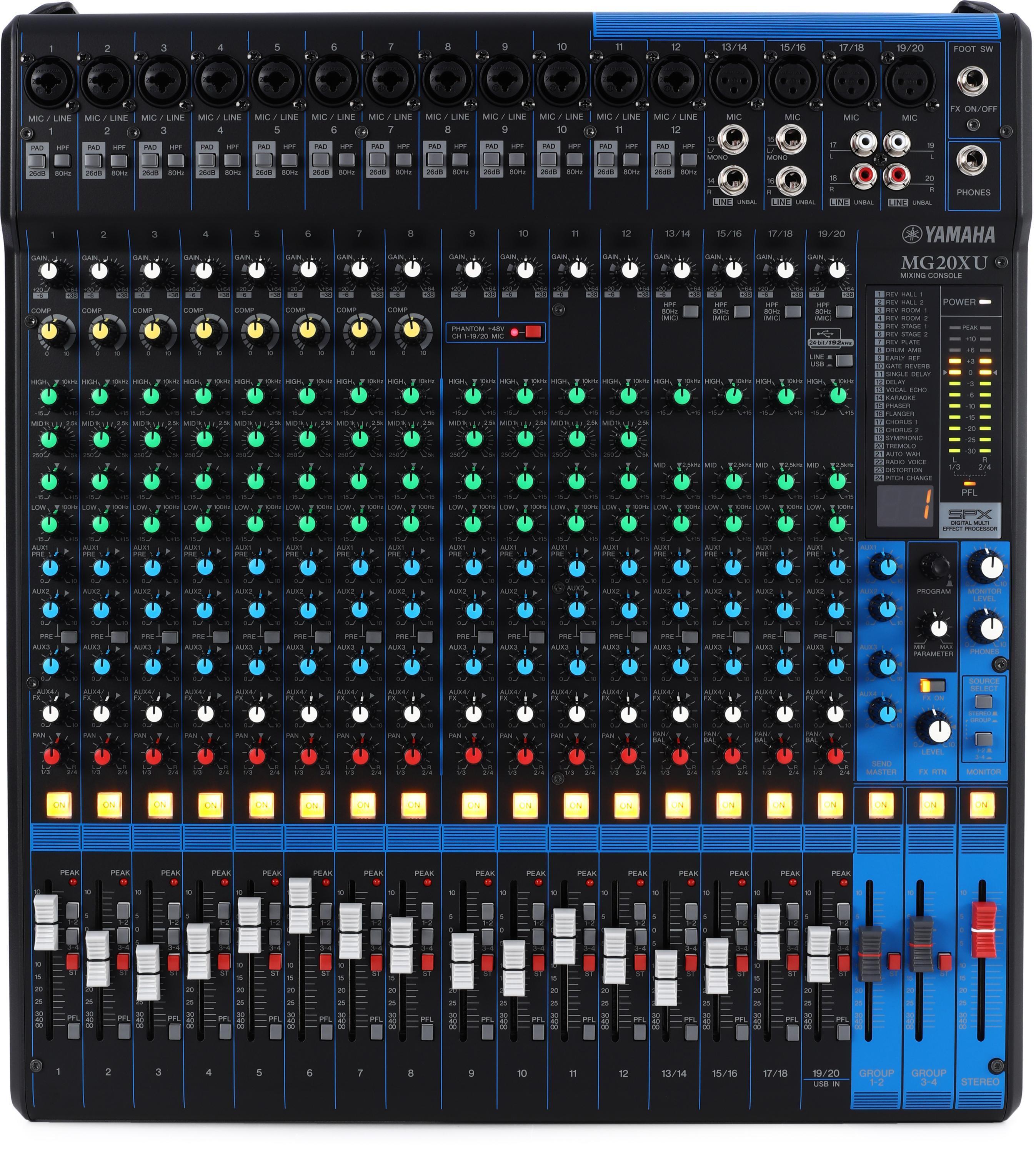 Yamaha MG20XU 20-channel Mixer with USB and FX | Sweetwater