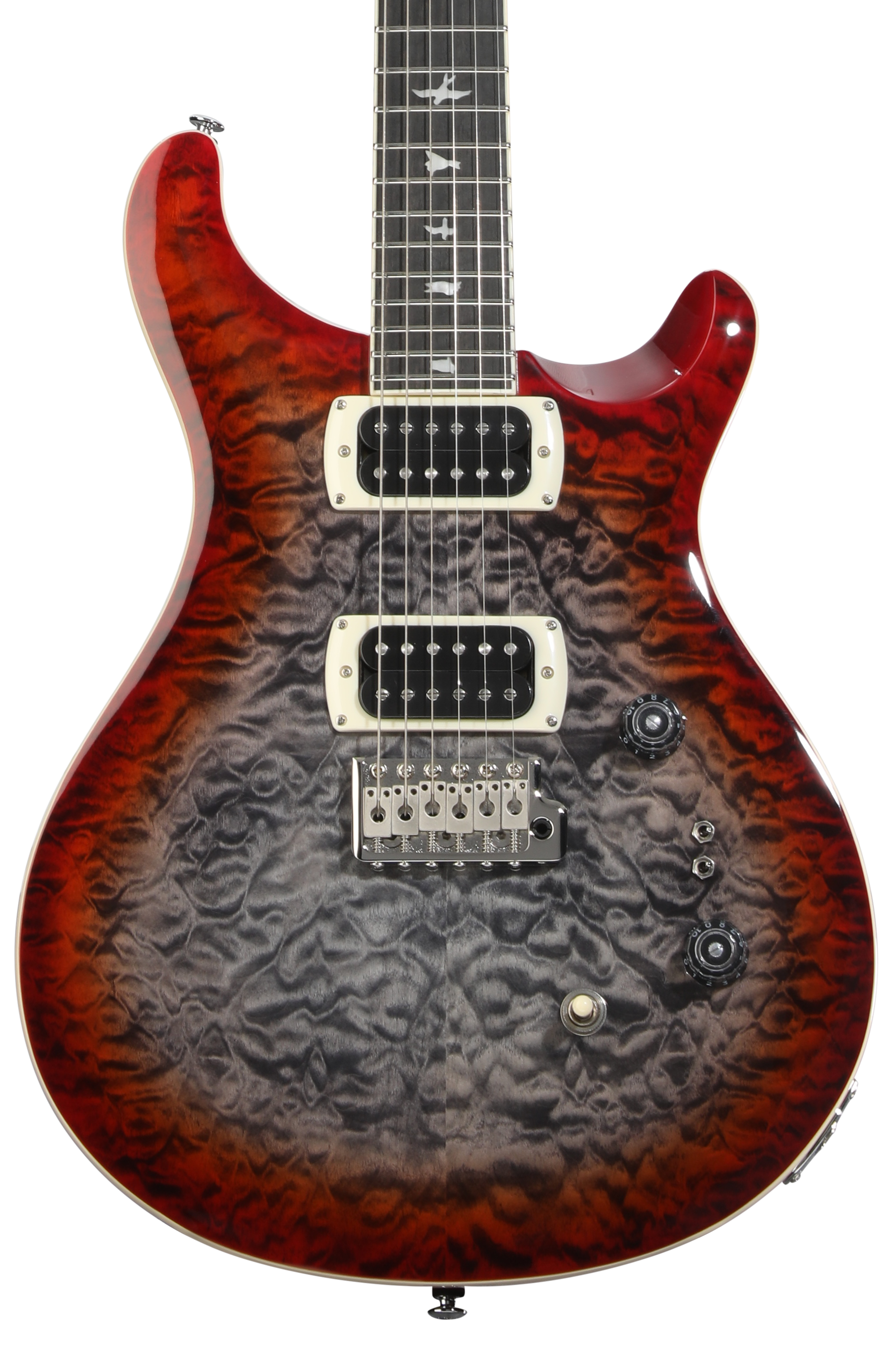PRS SE Custom 24-08 Quilt Electric Guitar - Charcoal Cherry Burst