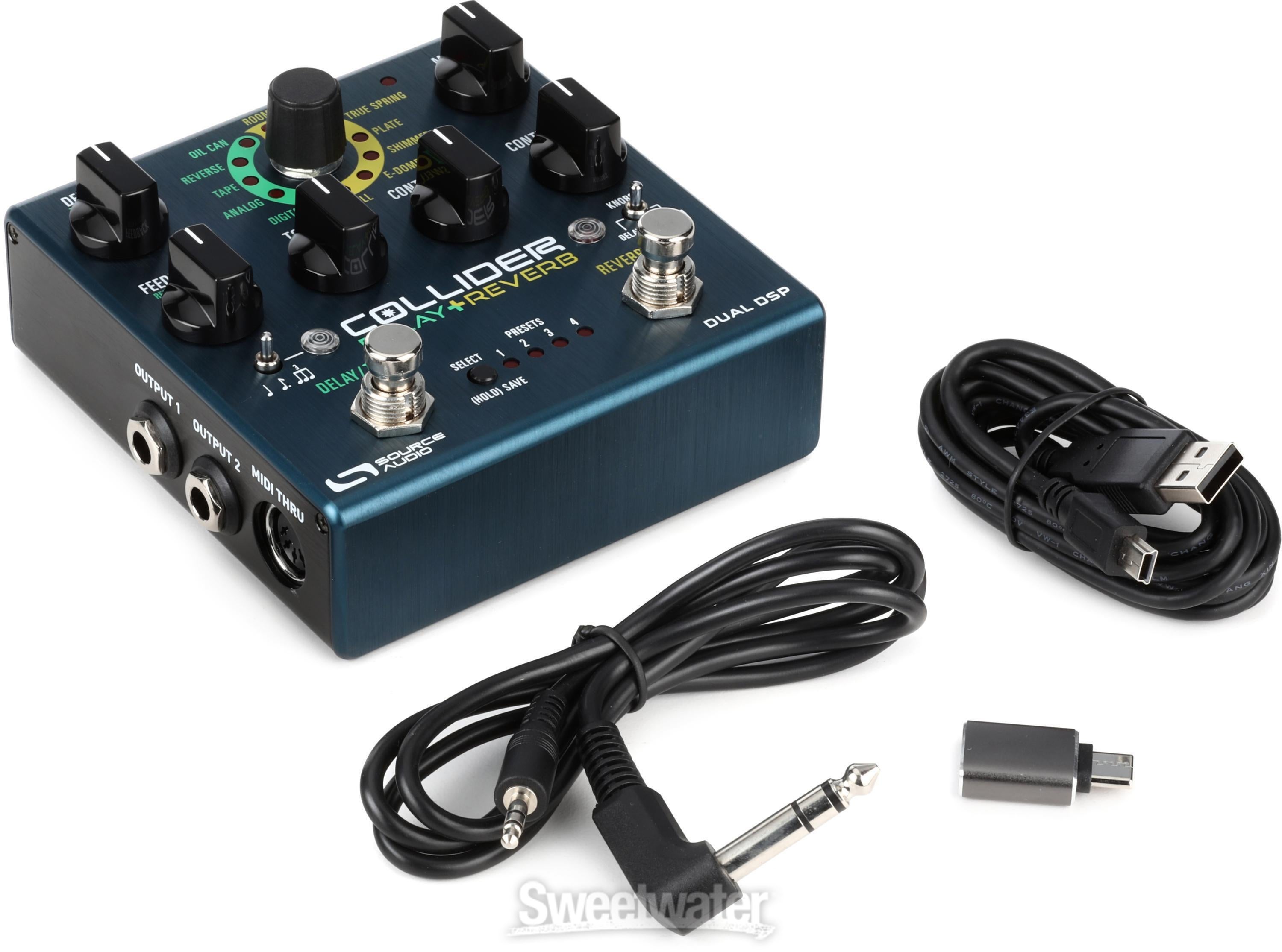 Source Audio Collider Stereo Delay+Reverb Pedal Reviews | Sweetwater