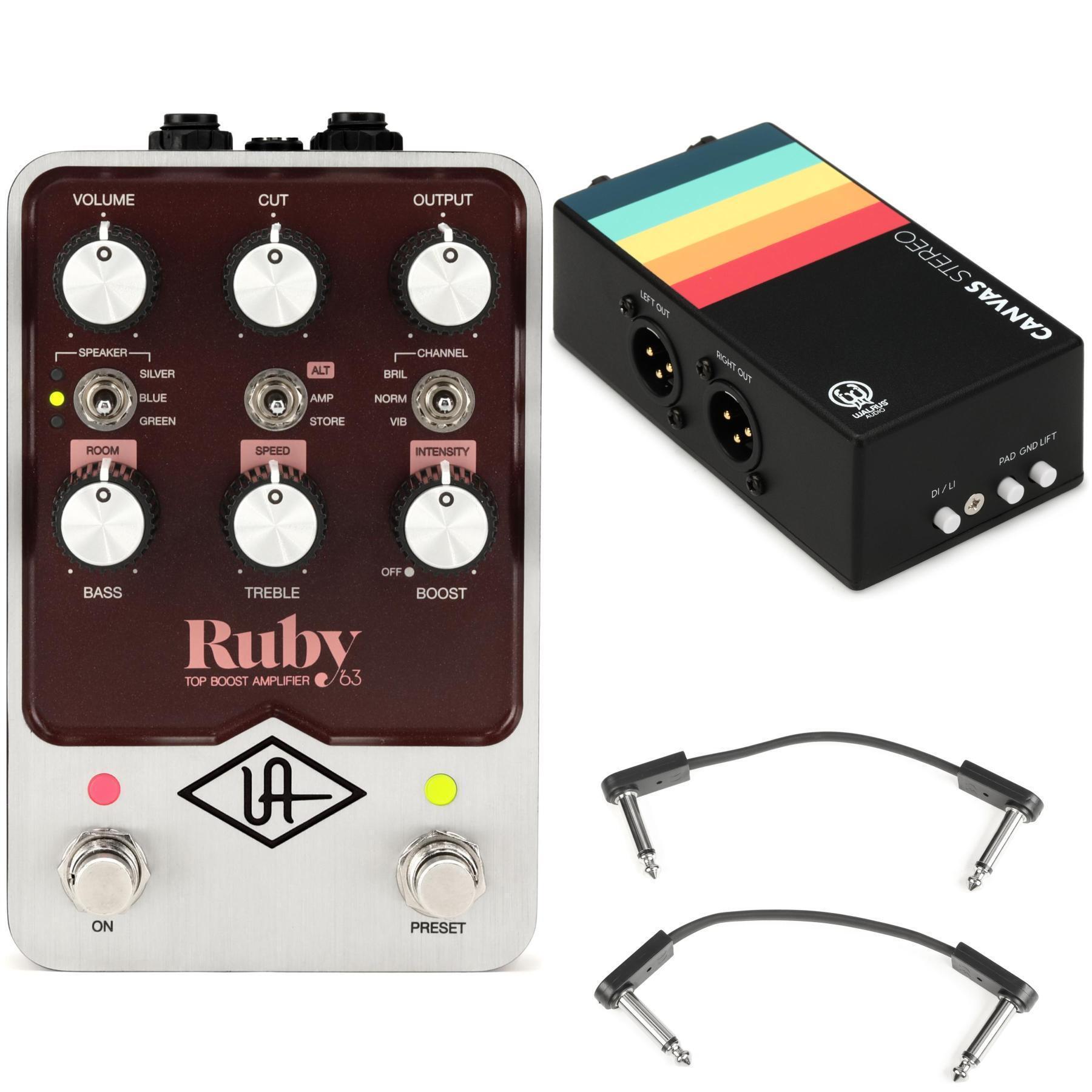 Universal Audio Ruby '63 Top Boost Amplifier Pedal with Canvas DI