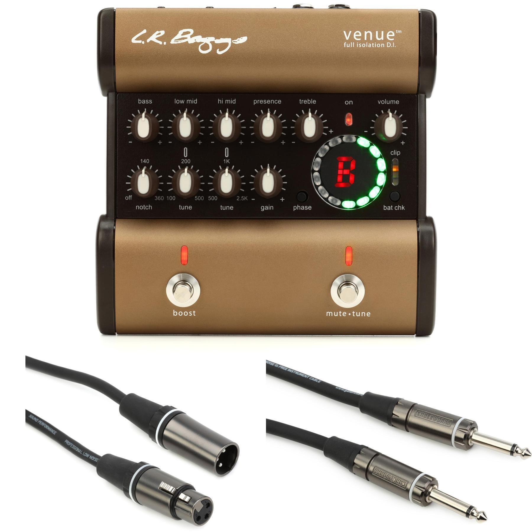 LR Baggs Venue DI Acoustic Guitar Preamp/DI/EQ/Tuner Pedal with