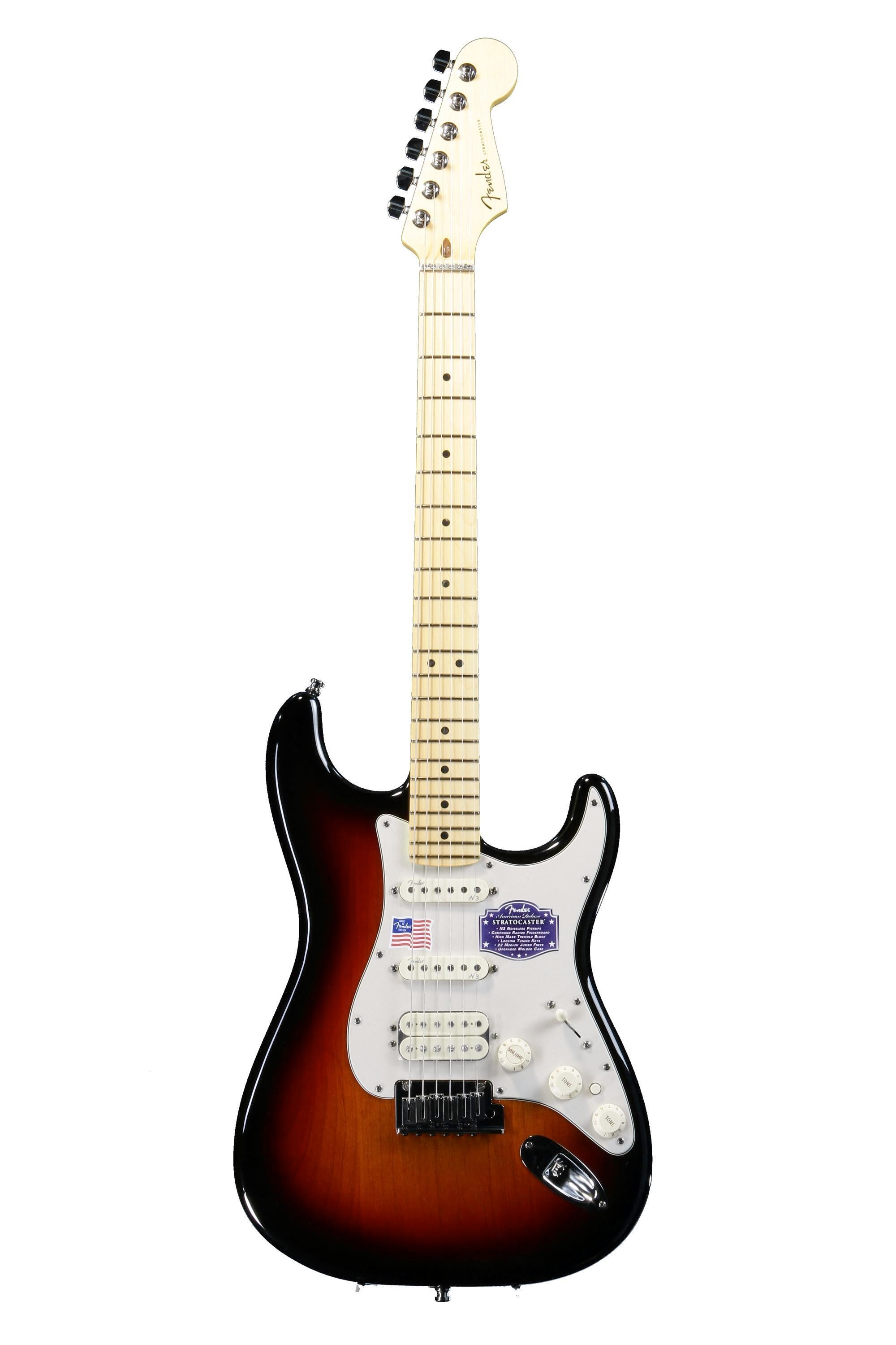 Fender American Deluxe Strat HSS - 3-Color Sunburst, Maple