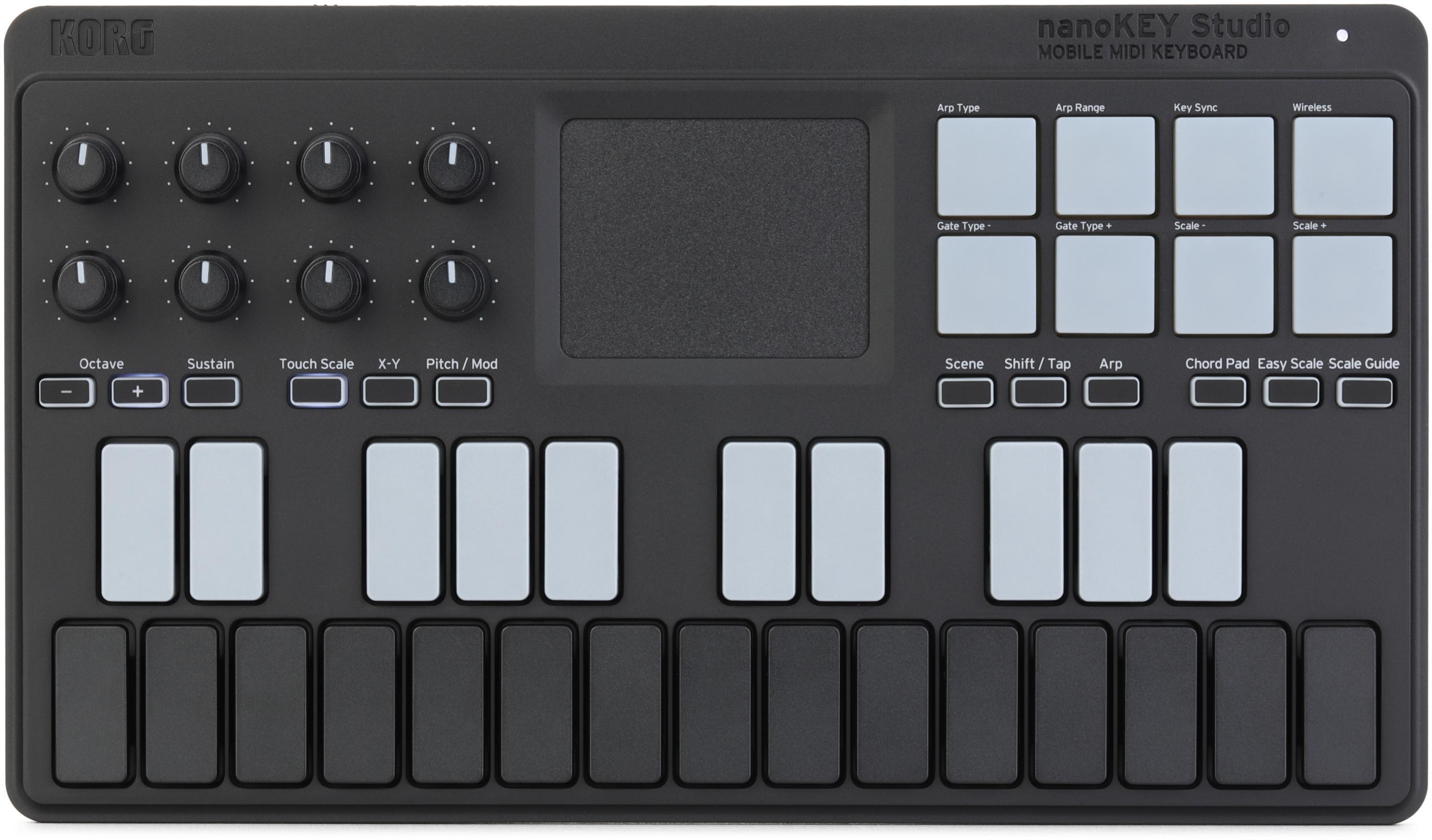 Korg nanoKEY Studio Bluetooth/USB MIDI and Pad Controller | Sweetwater