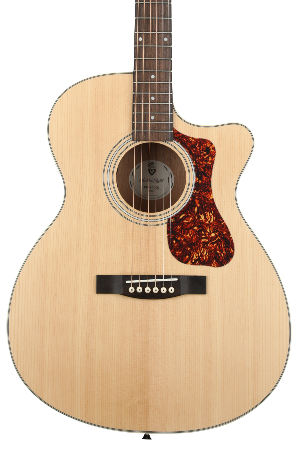 Guild OM-240CE, Orchestra Acoustic-Electric Guitar - Natural