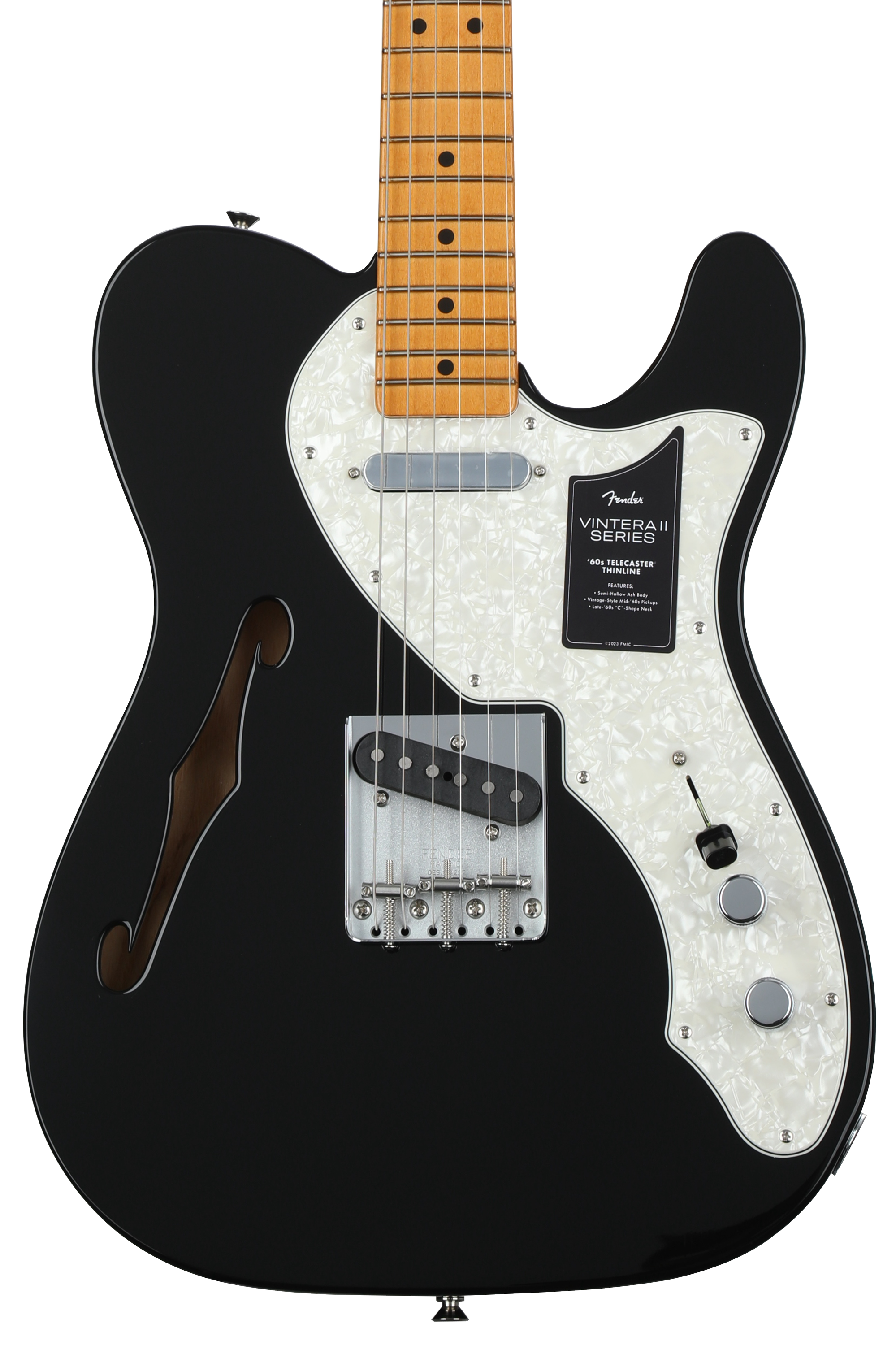 Fender Vintera II '60s Telecaster Thinline Electric Guitar - Black