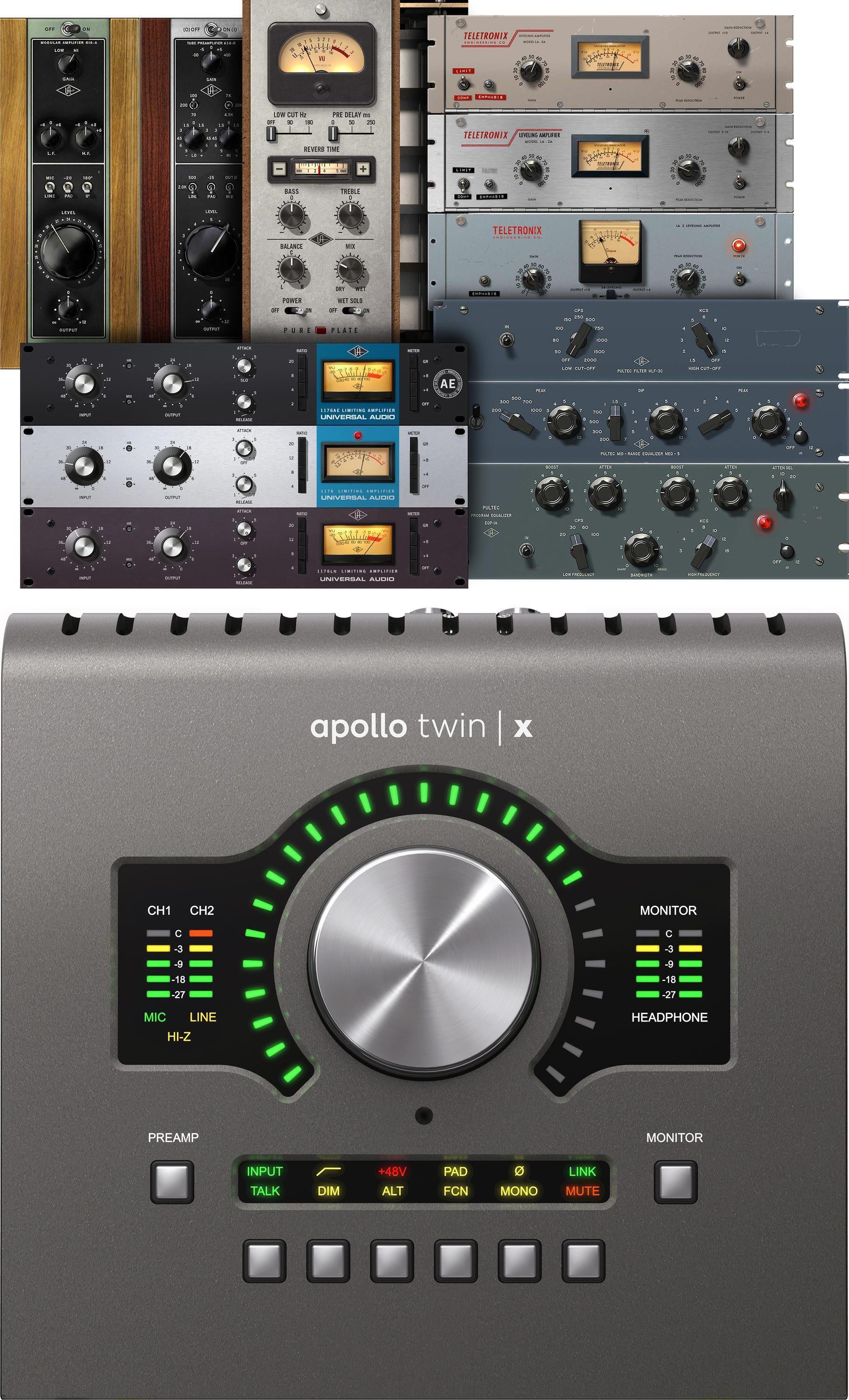 Universal Audio Apollo Twin X USB Heritage Edition 10x6 USB Audio