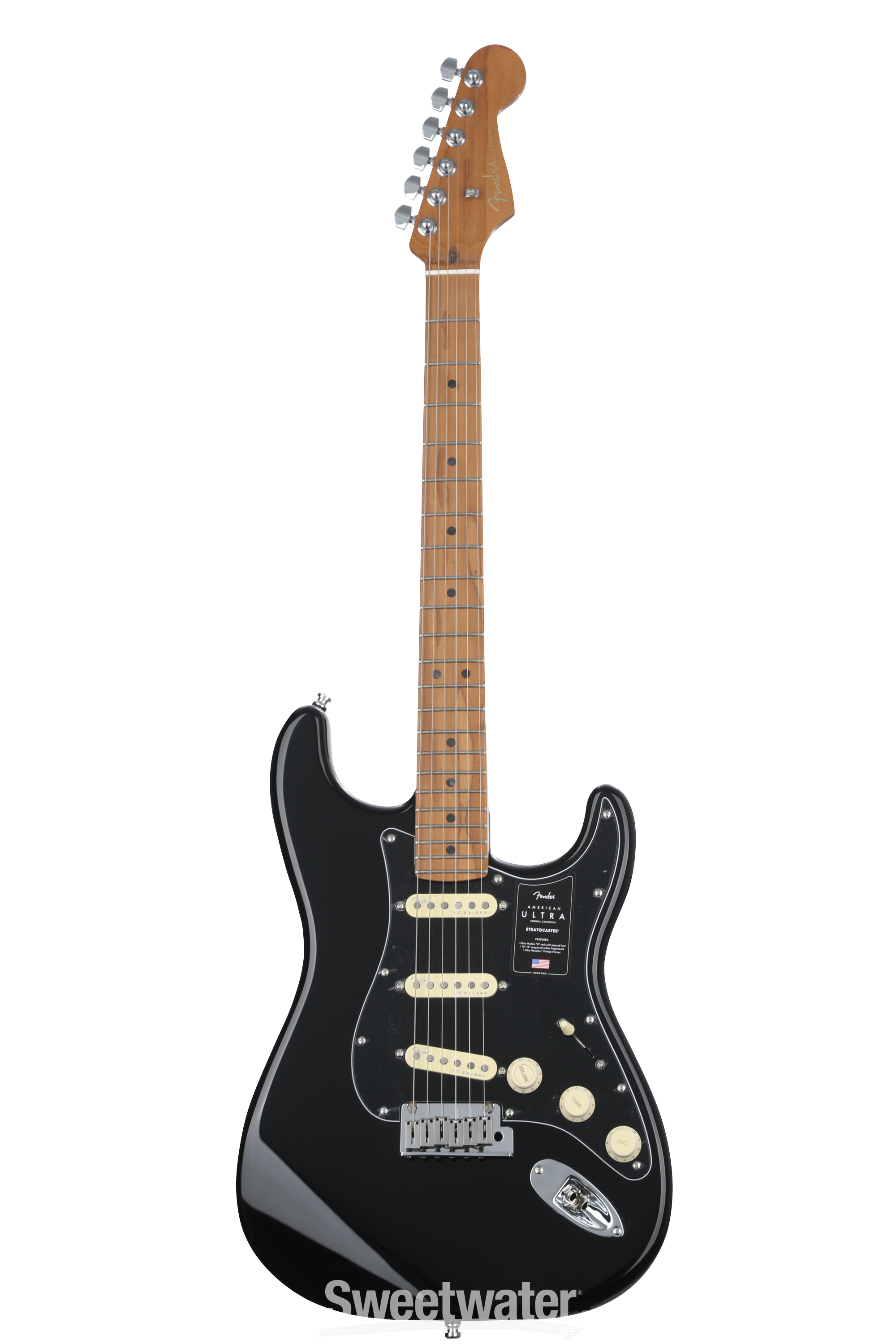 Fender American Ultra Stratocaster - Black with Roasted Maple
