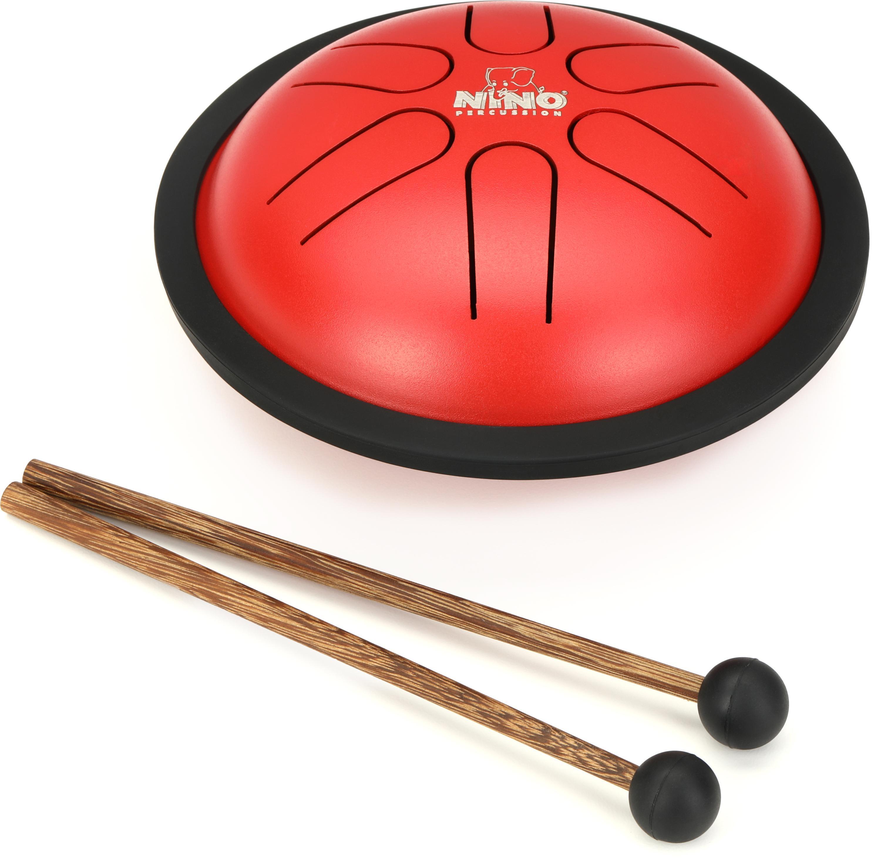 Nino Mini Melody Steel Tongue Drum - 6 inches, Red | Sweetwater