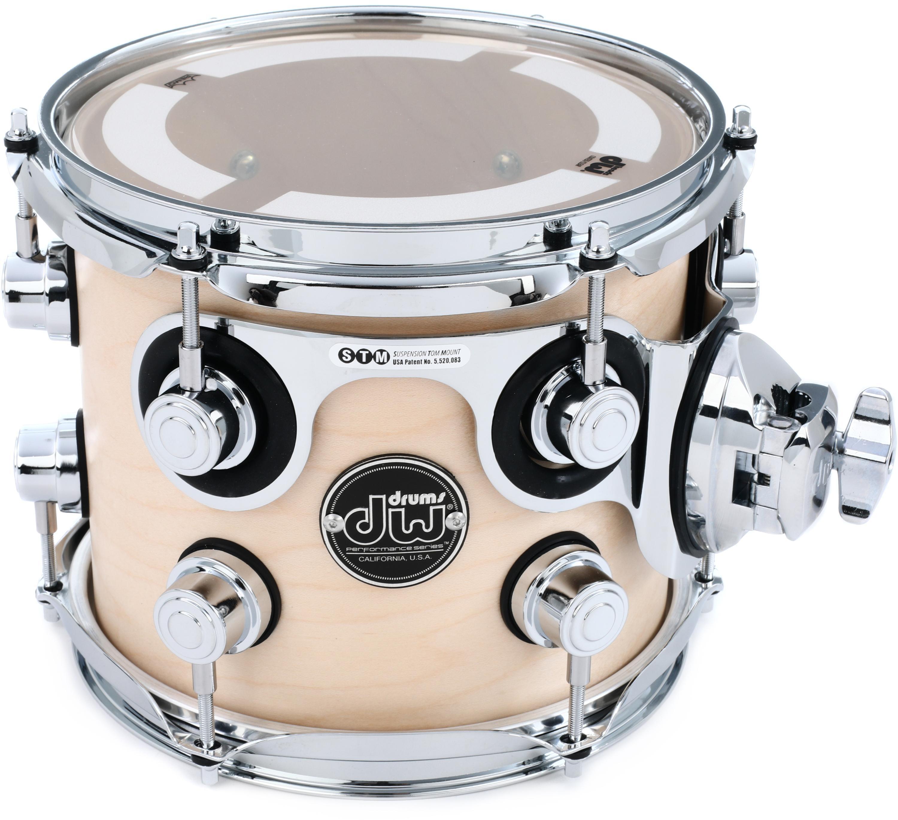 DW Performance Series Mounted Tom - 7 x 8 inch - Natural Satin Oil