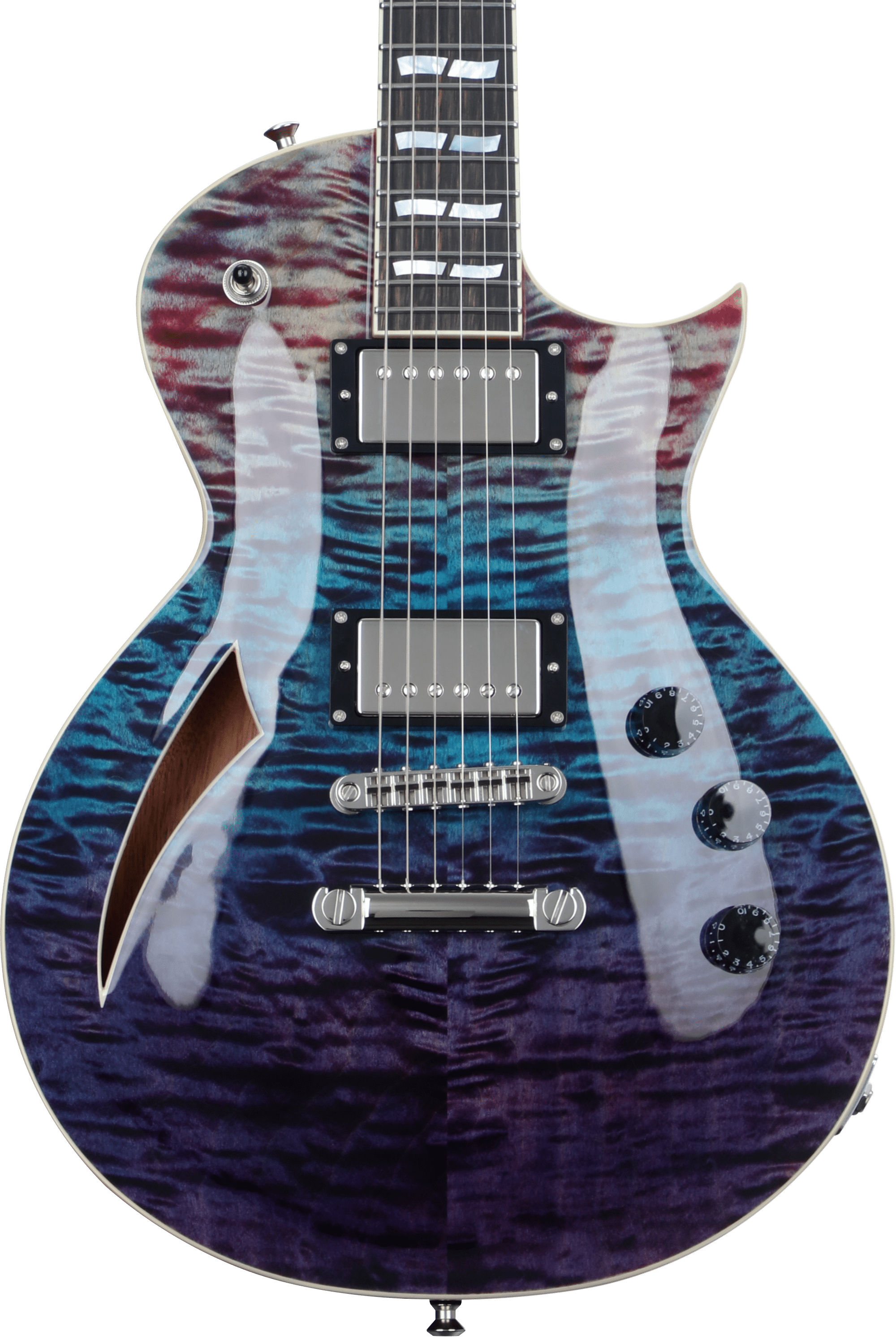 ESP USA Eclipse Semi-Hollow Electric Guitar - Purple Haze | Sweetwater