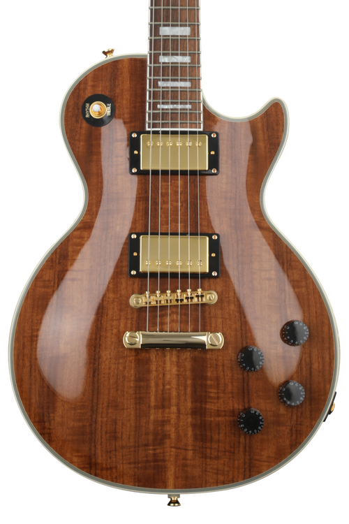 Epiphone Les Paul Custom Pro Koa Electric Guitar - Natural