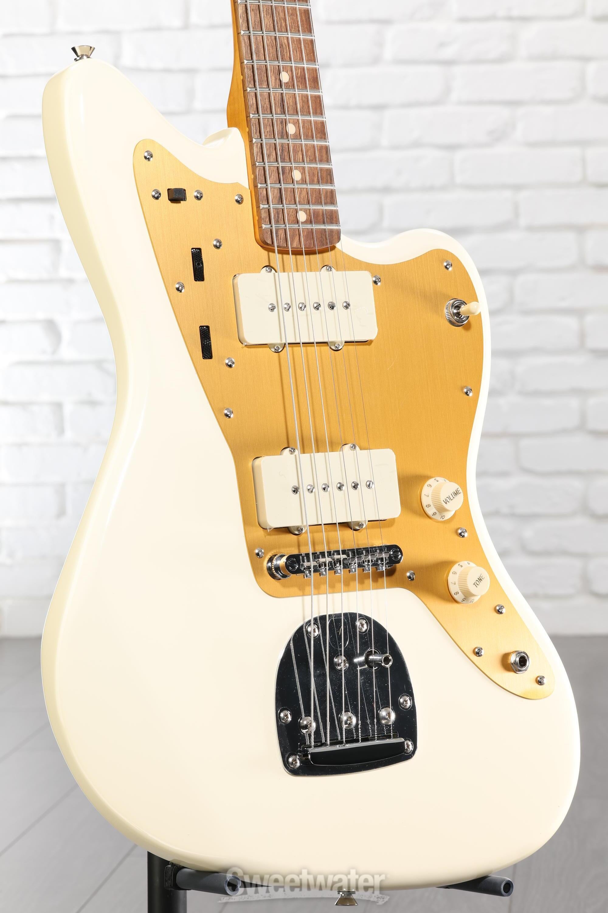 Squier J Mascis Signature Jazzmaster - Vintage White with Indian