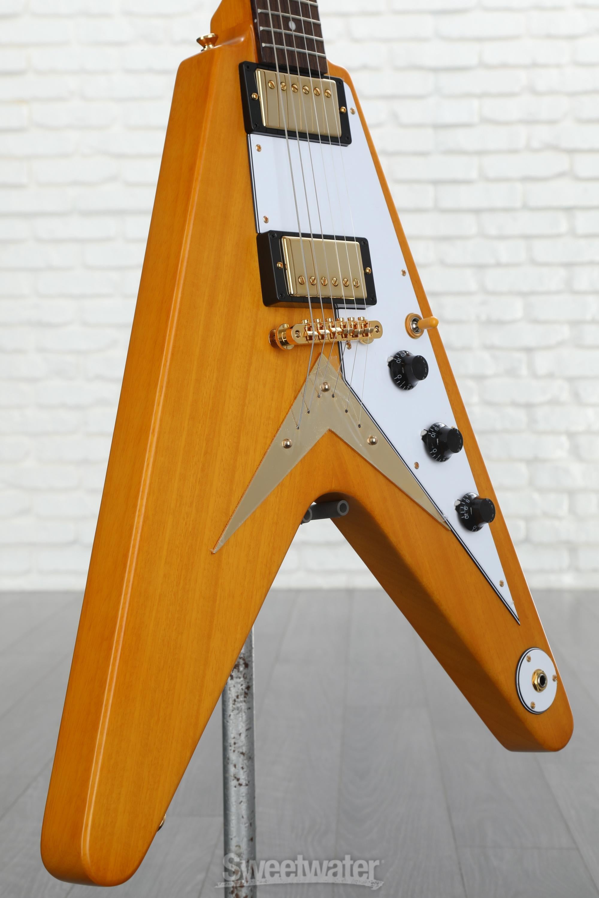 Epiphone 1958 Korina Flying V Electric Guitar - Natural | Sweetwater