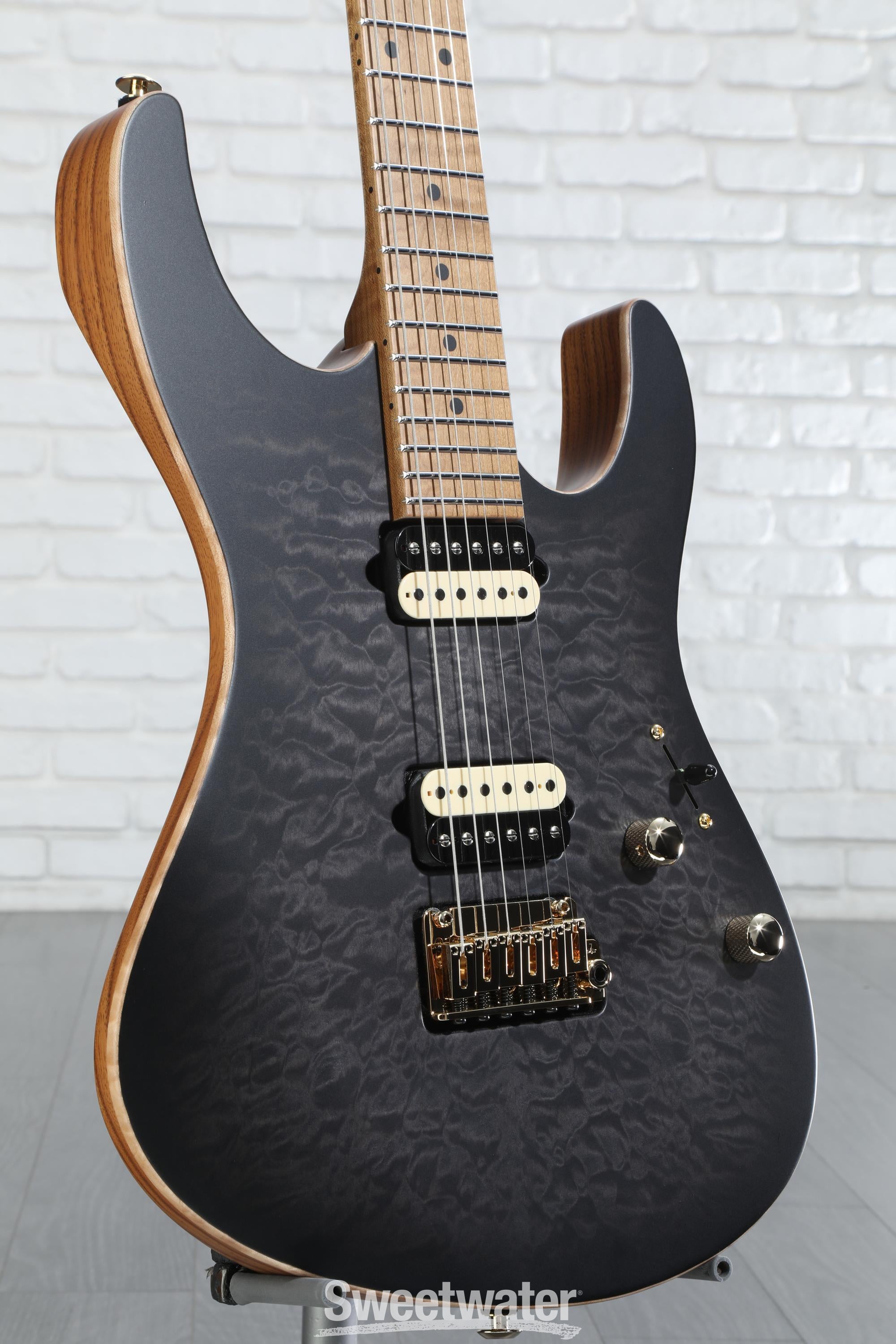 Suhr Modern Custom Electric Guitar - Satin Trans Black Burst