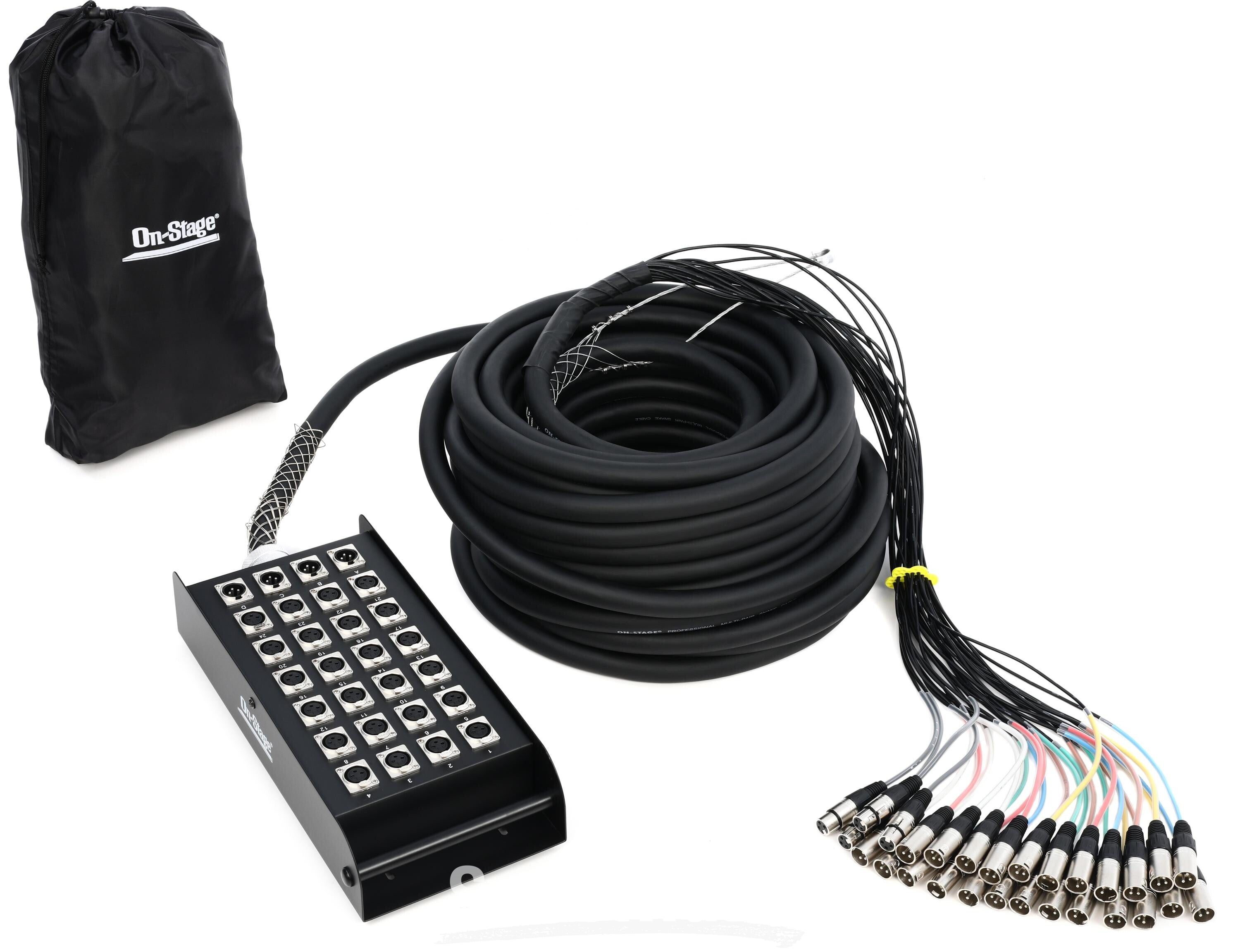 On-Stage SNK244100V2 24x4 XLR Stage Snake - 100 foot | Sweetwater