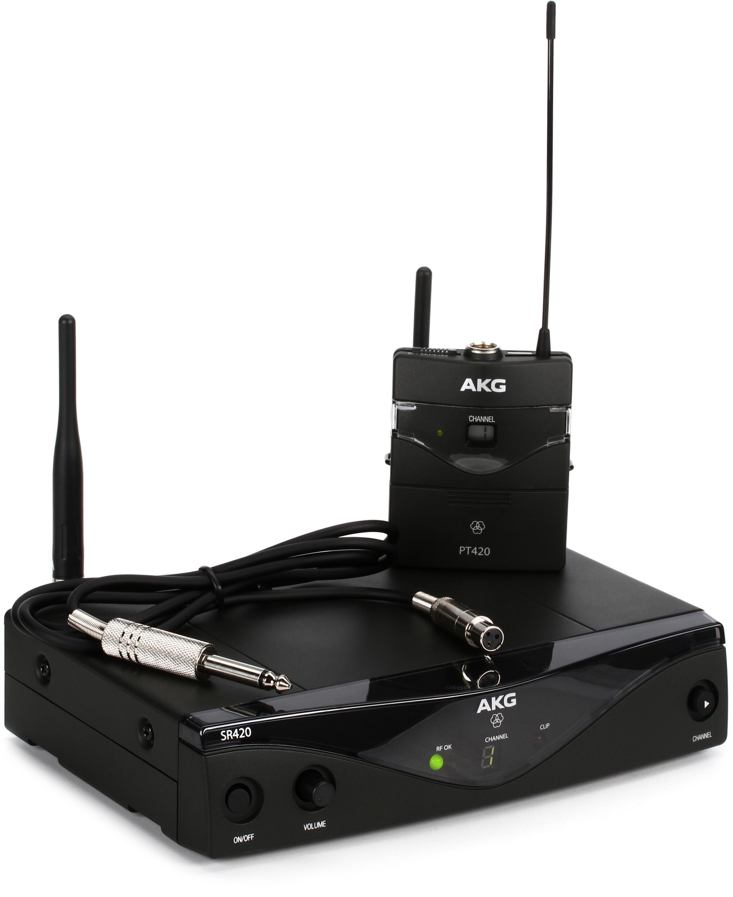 AKG WMS420 Instrumental Set Wireless Guitar System - Band A