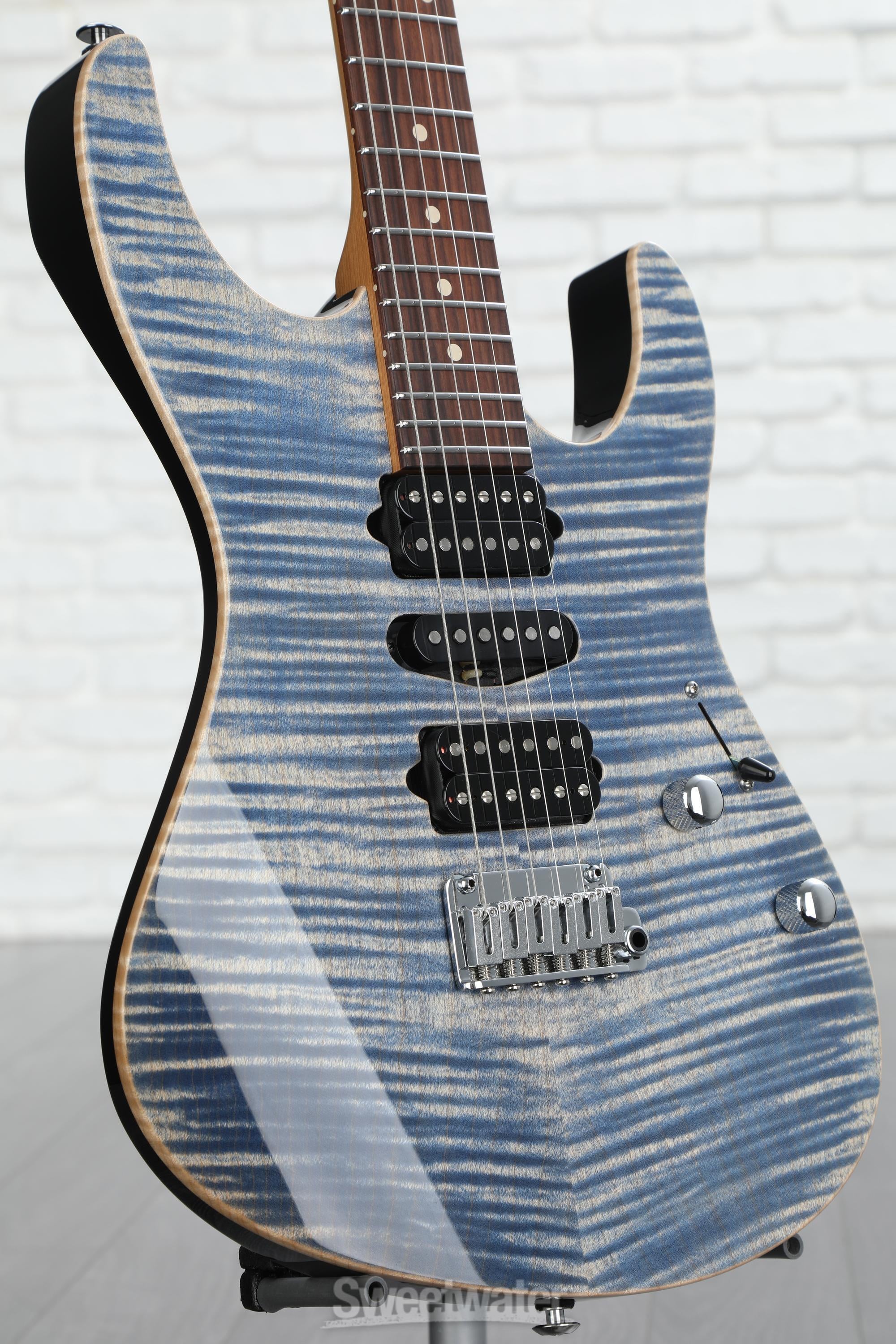 Suhr Modern Plus Electric Guitar - Faded Trans Blue Denim/Slate