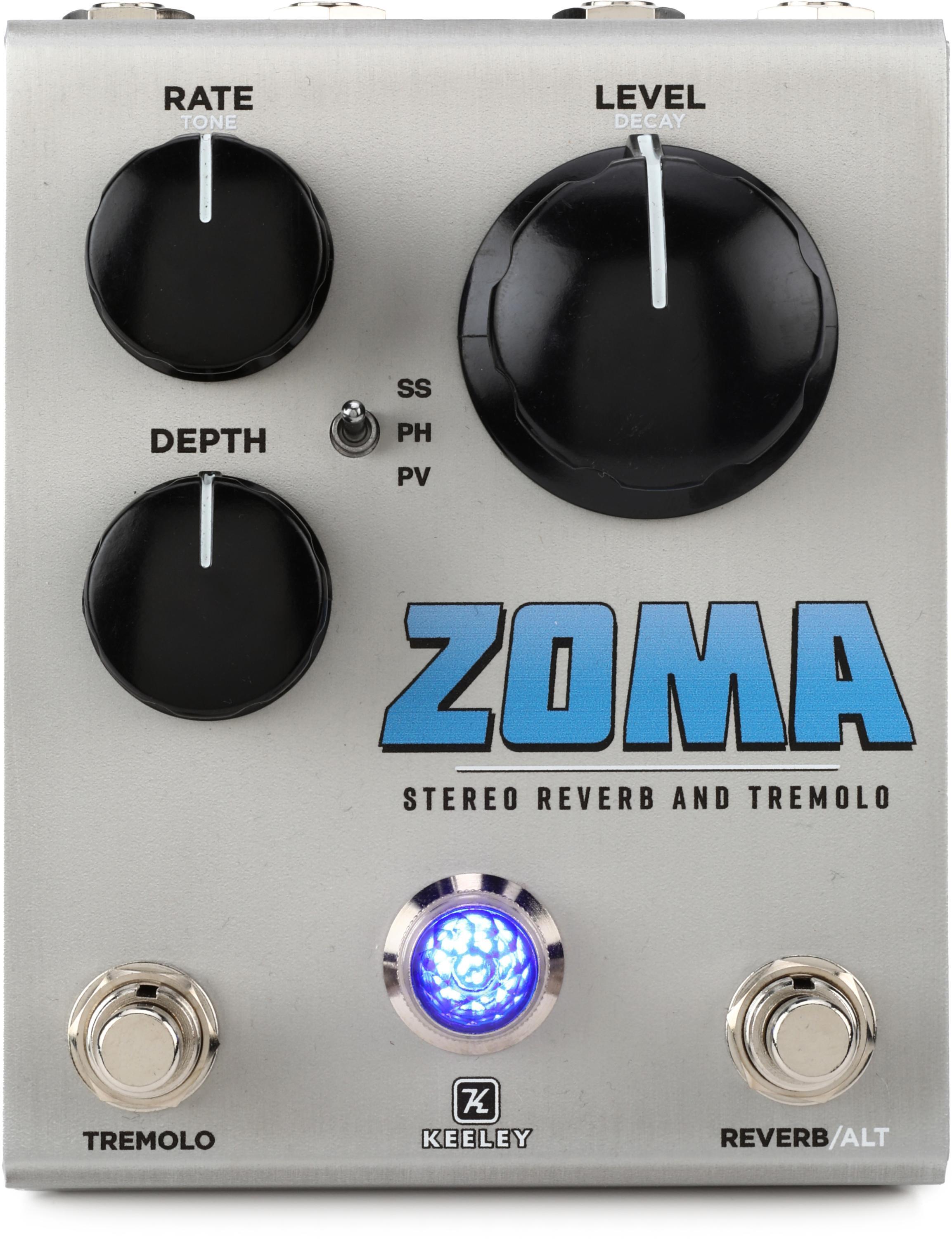 Keeley Zoma Stereo Reverb and Tremolo Pedal | Sweetwater
