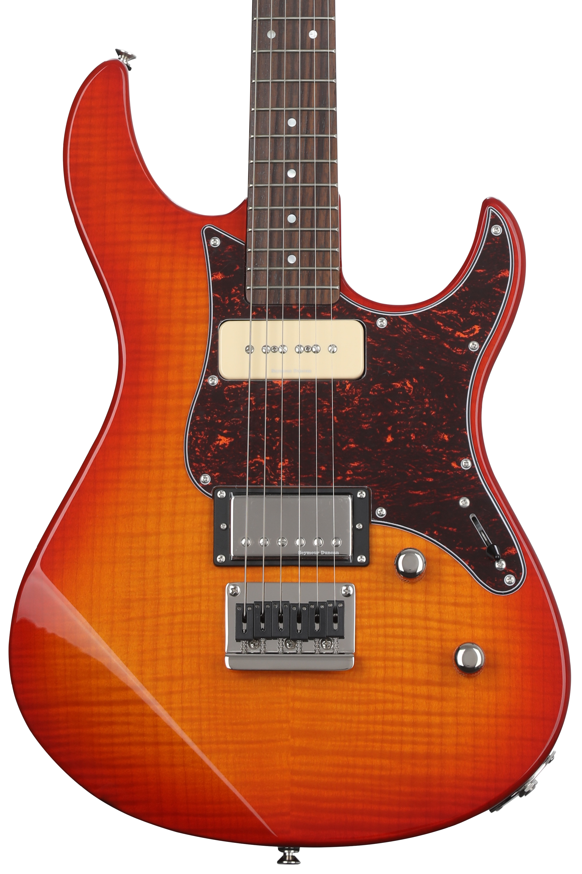 Yamaha PAC611HFM Pacifica Electric Guitar - Light Amber Burst