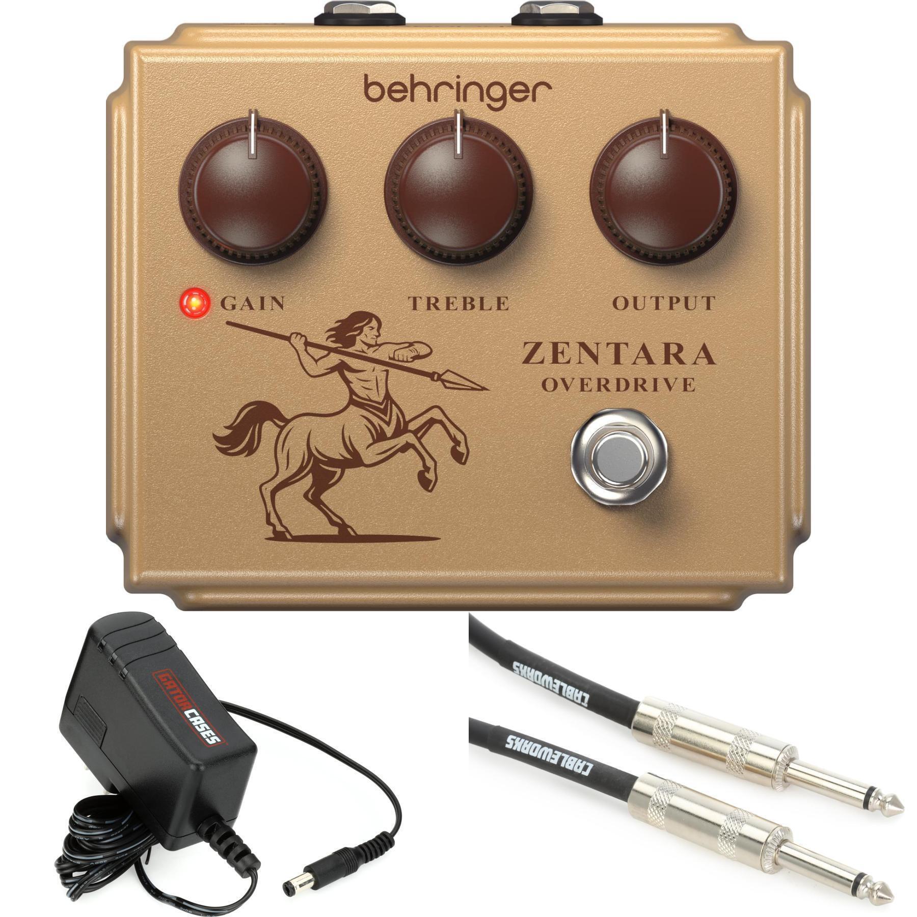 Behringer Zentara Overdrive Pedal with Power Supply and Cable