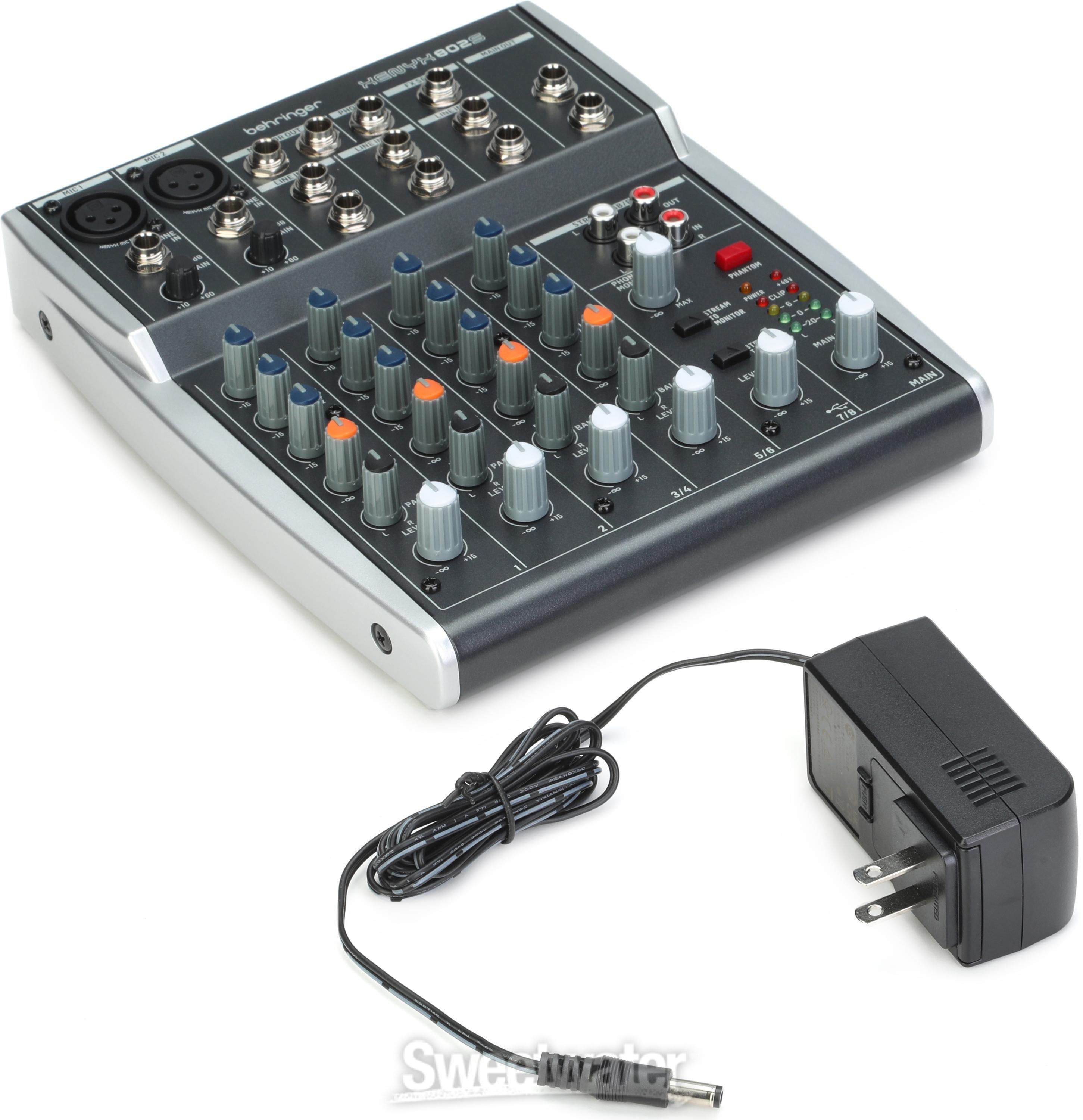 Behringer Xenyx 802S 8-channel Analog Streaming Mixer | Sweetwater