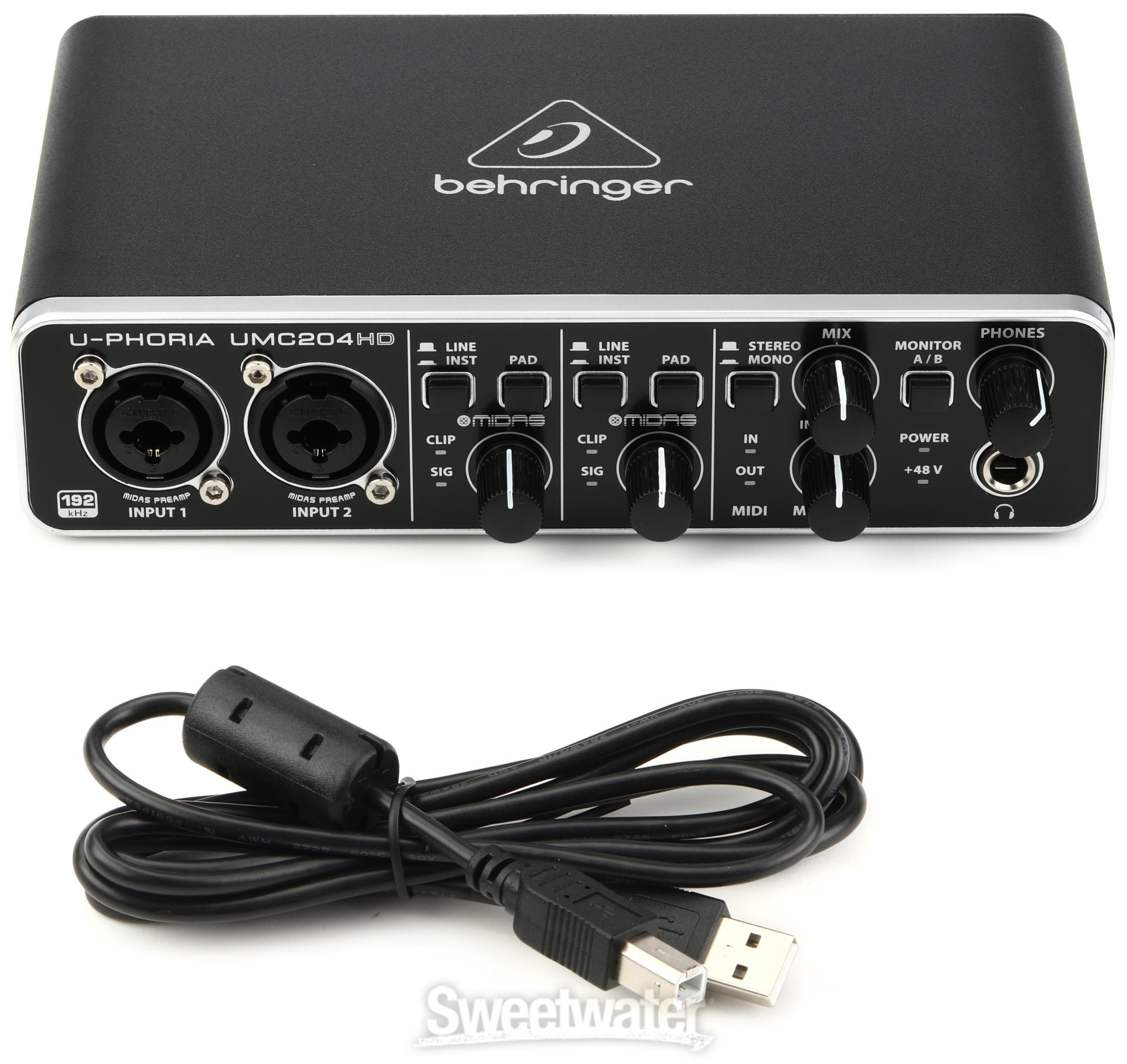 Behringer U-Phoria UMC204HD USB Audio Interface | Sweetwater