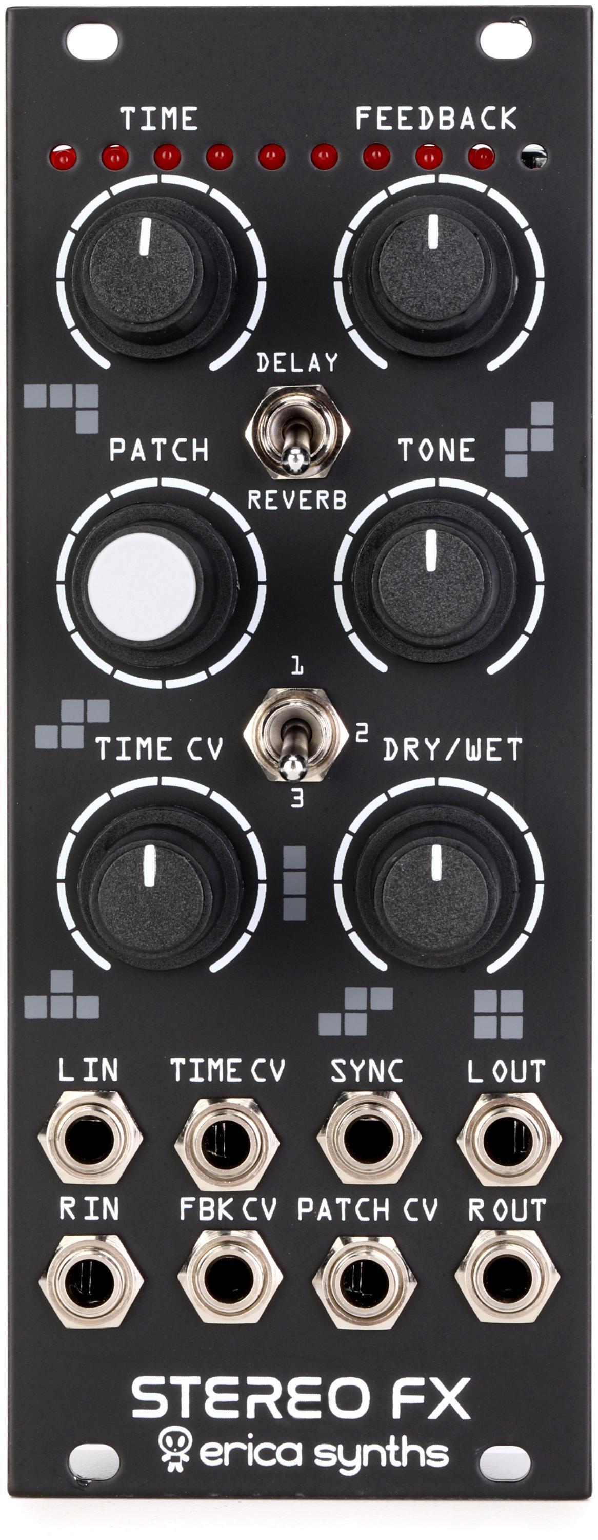 Erica Synths Black Stereo Reverb Eurorack Module | Sweetwater