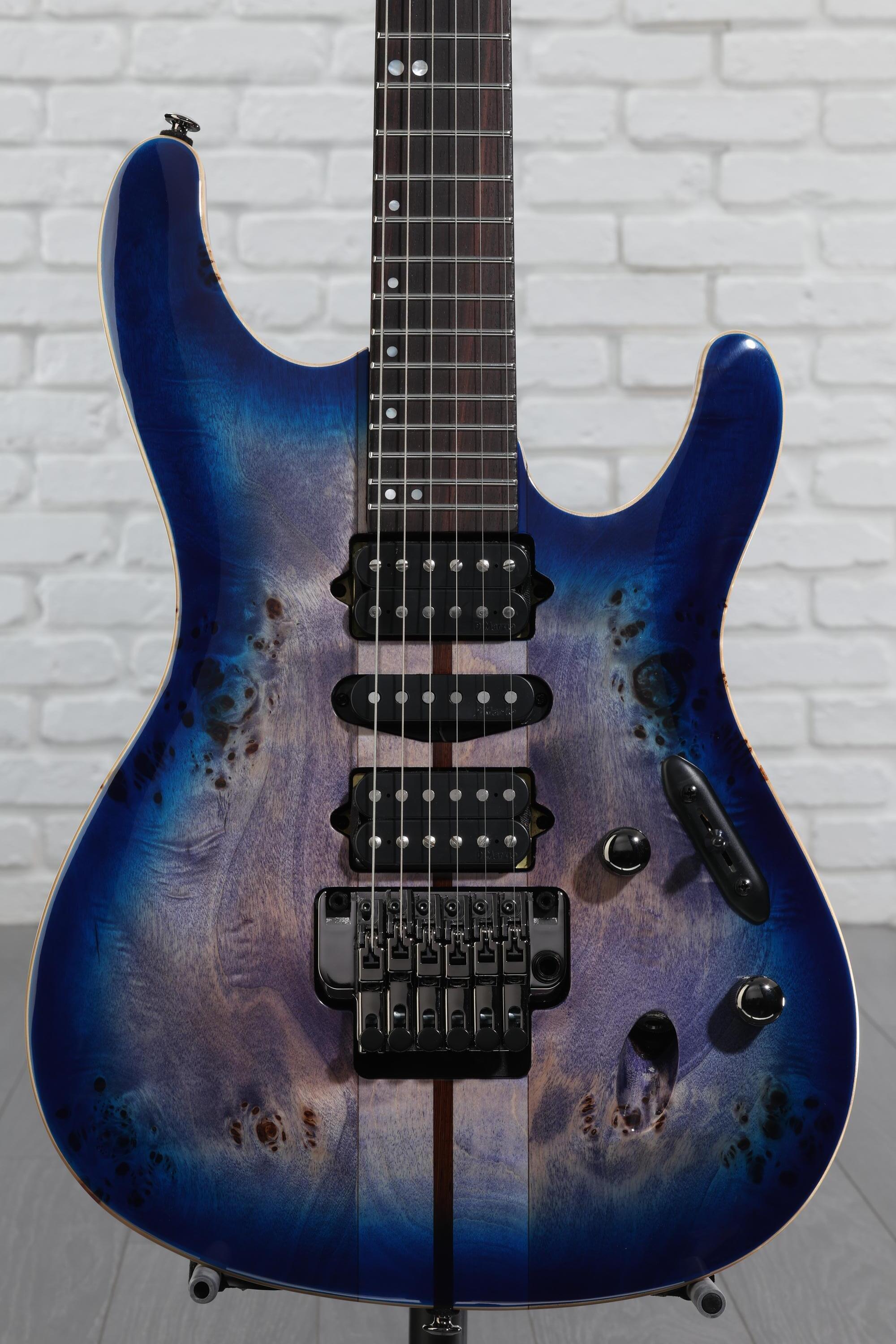 Ibanez Premium S1070PBZ Electric Guitar - Cerulean Blue Burst