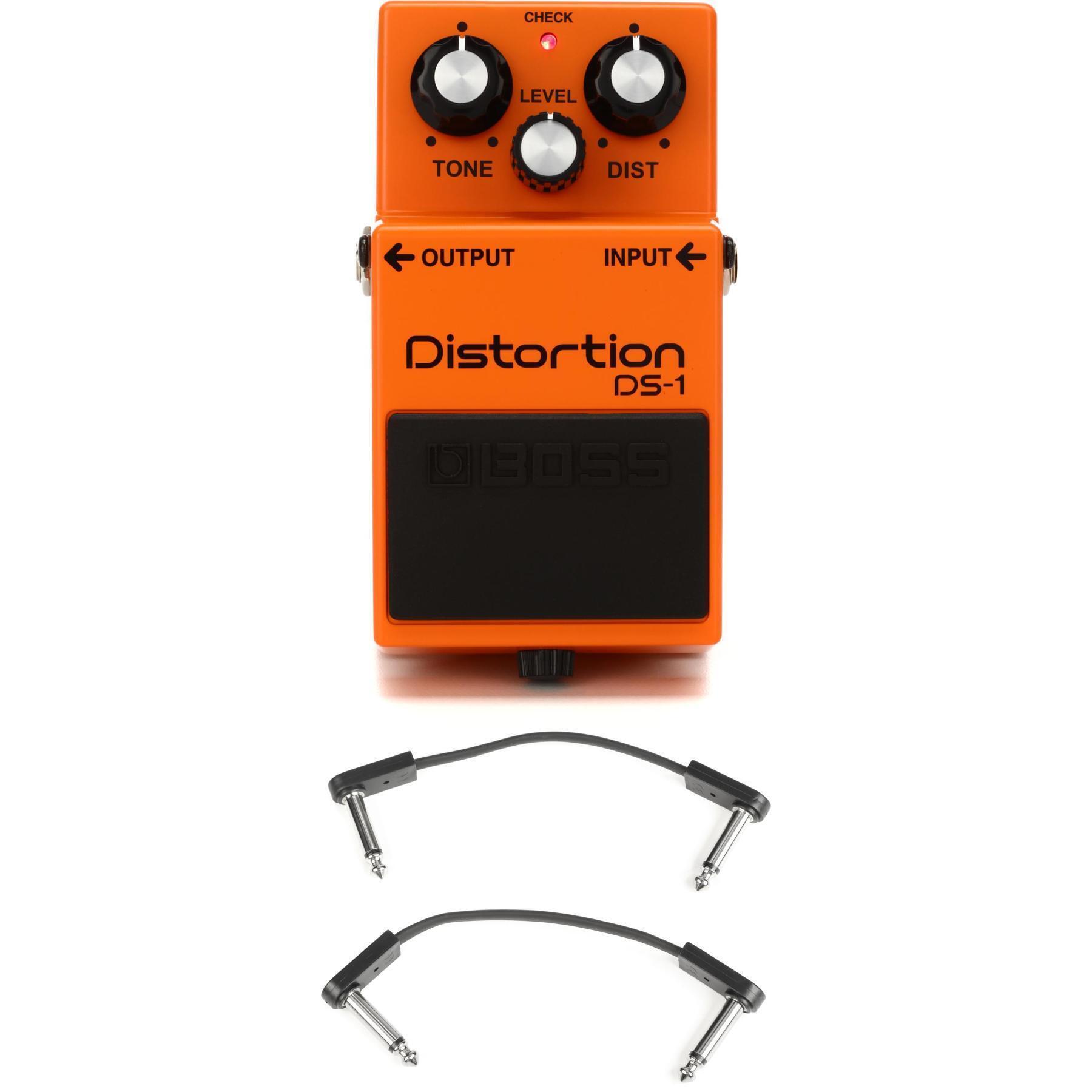 Boss DS-1 Distortion Pedal with EBS Patch Cables | Sweetwater