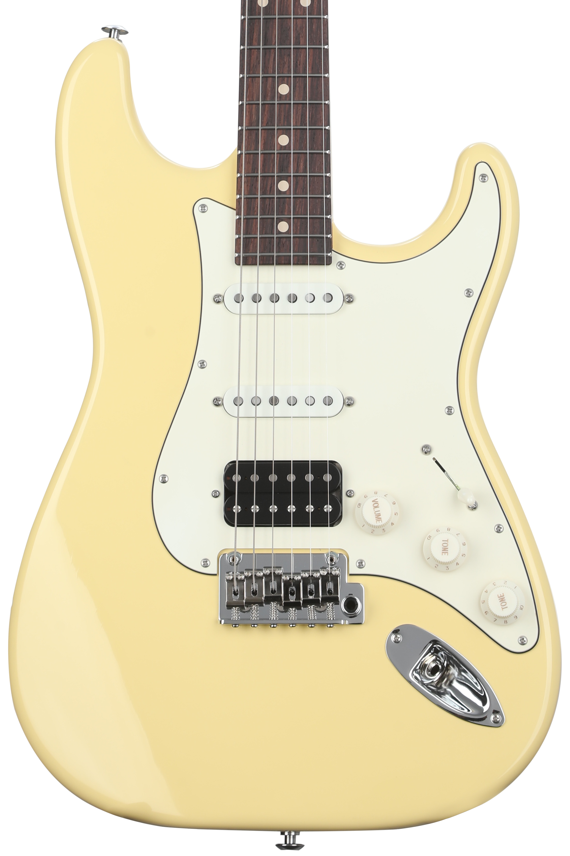 Suhr Classic S Antique HSS Electric Guitar - Vintage Yellow, Light