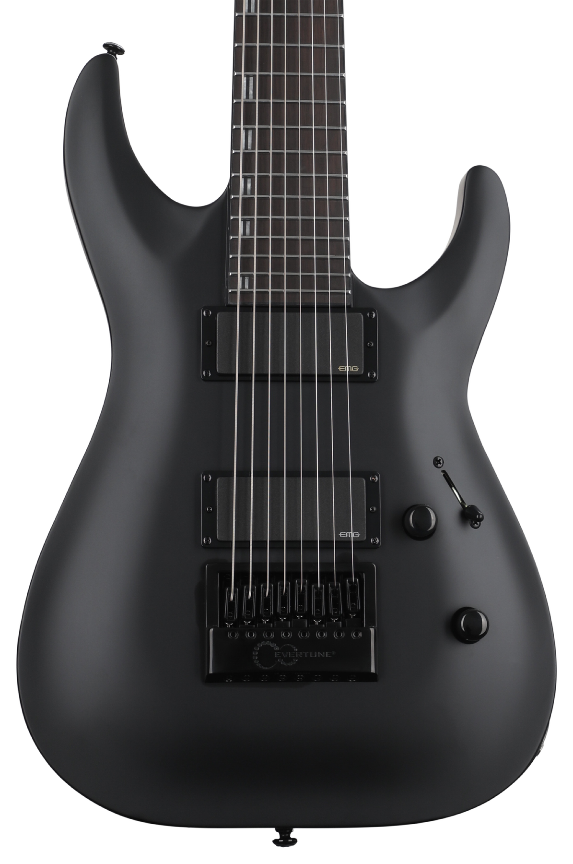 ESP LTD Deluxe H-1008 Baritone EverTune Electric Guitar - Black