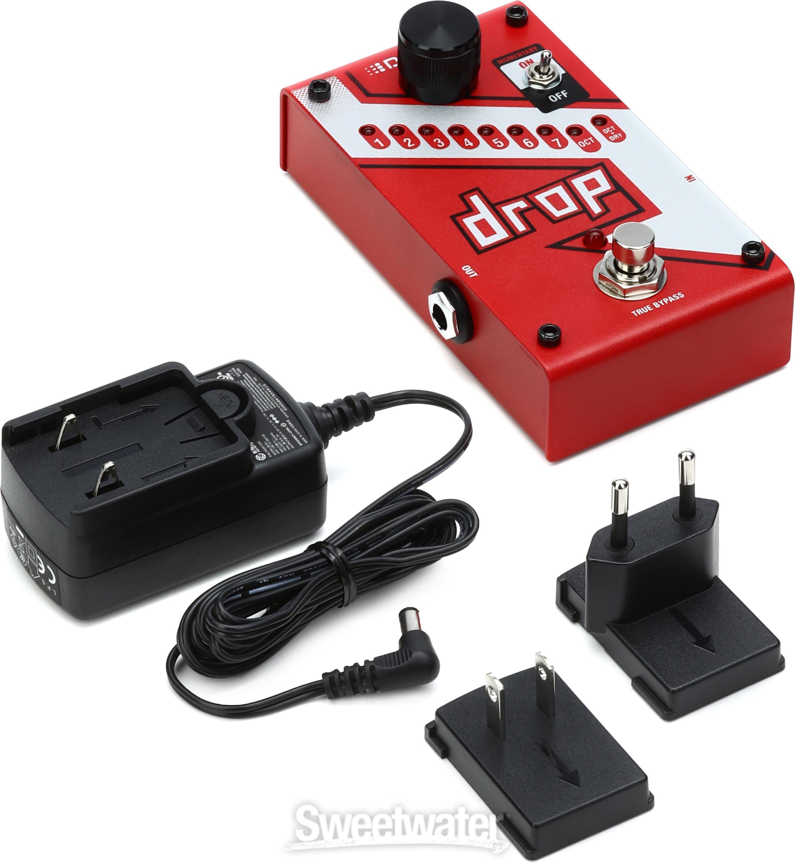 DigiTech Drop Polyphonic Drop-tune Pitch-shift Pedal - Red