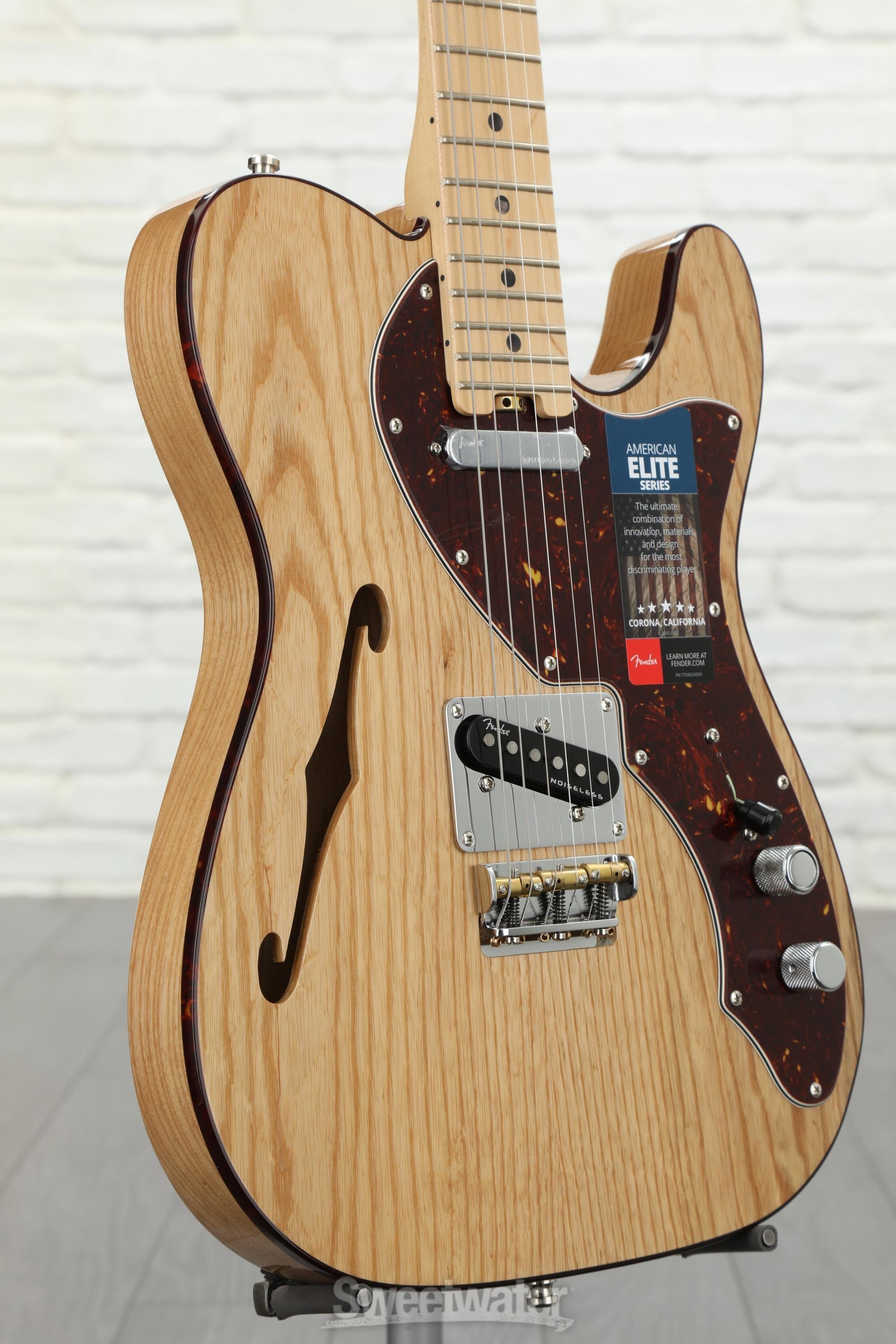 Fender American Elite Telecaster Thinline - Natural w/ Maple