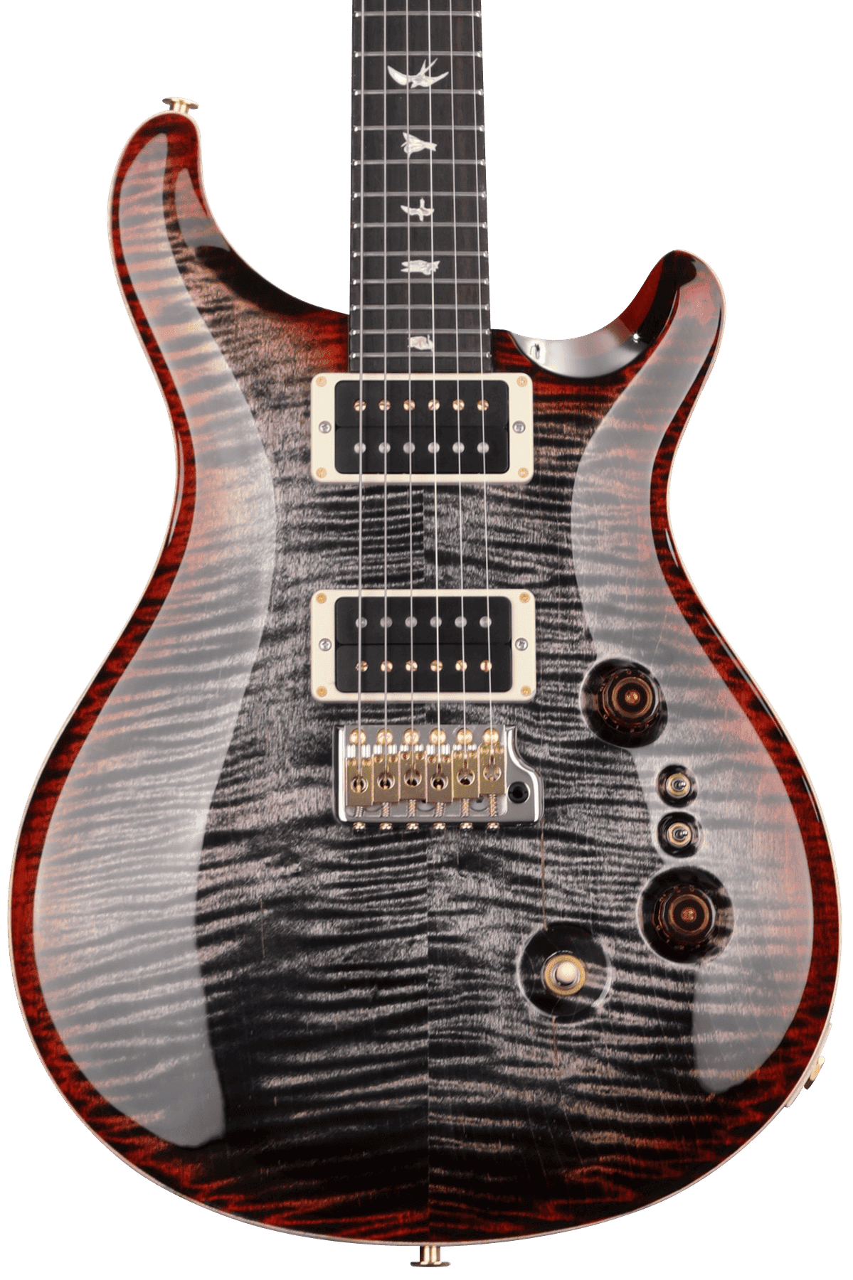 PRS Custom 24-08 Electric Guitar - Charcoal Cherry Burst 10-Top