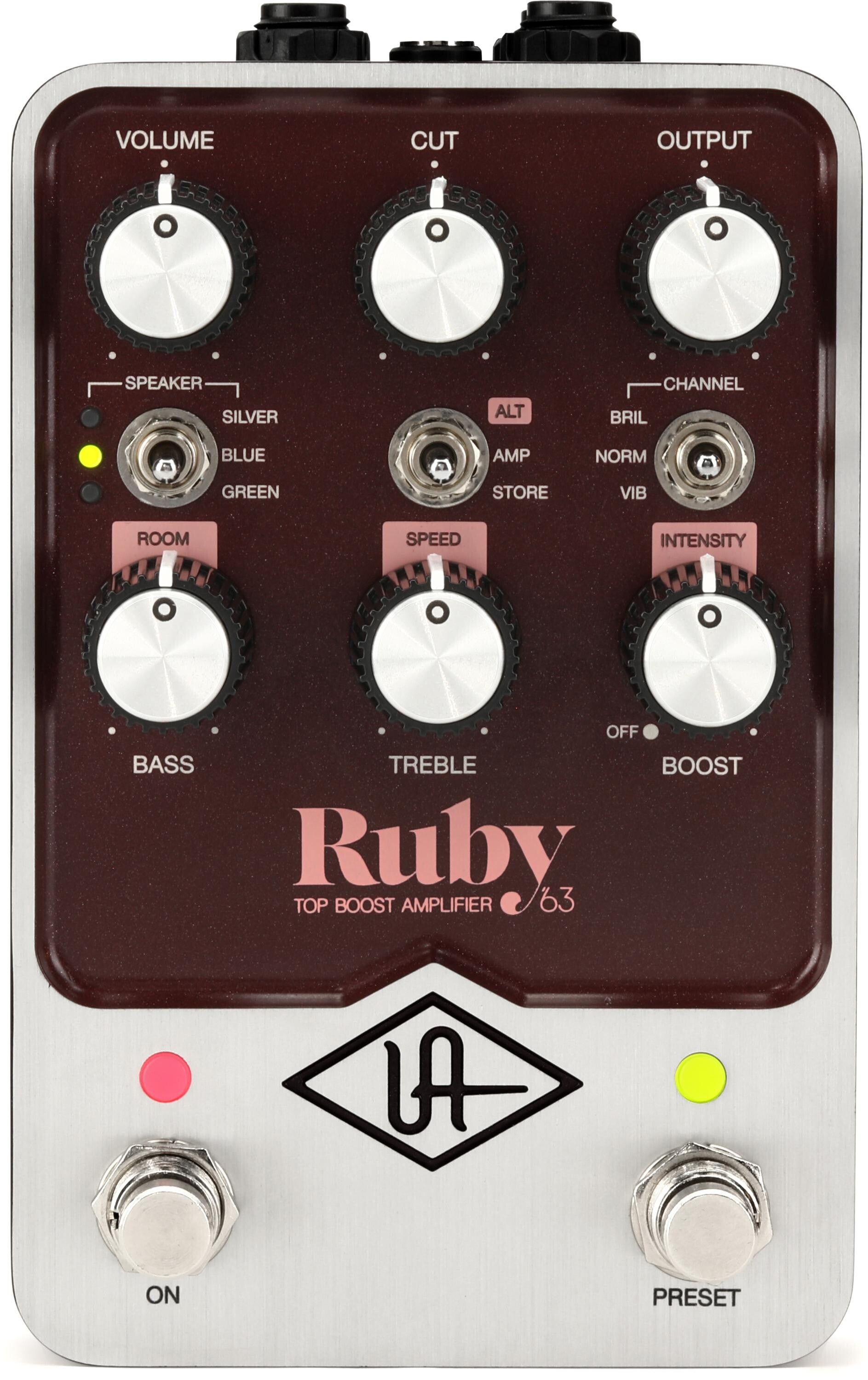 Universal Audio Ruby '63 Top Boost Amplifier Pedal | Sweetwater
