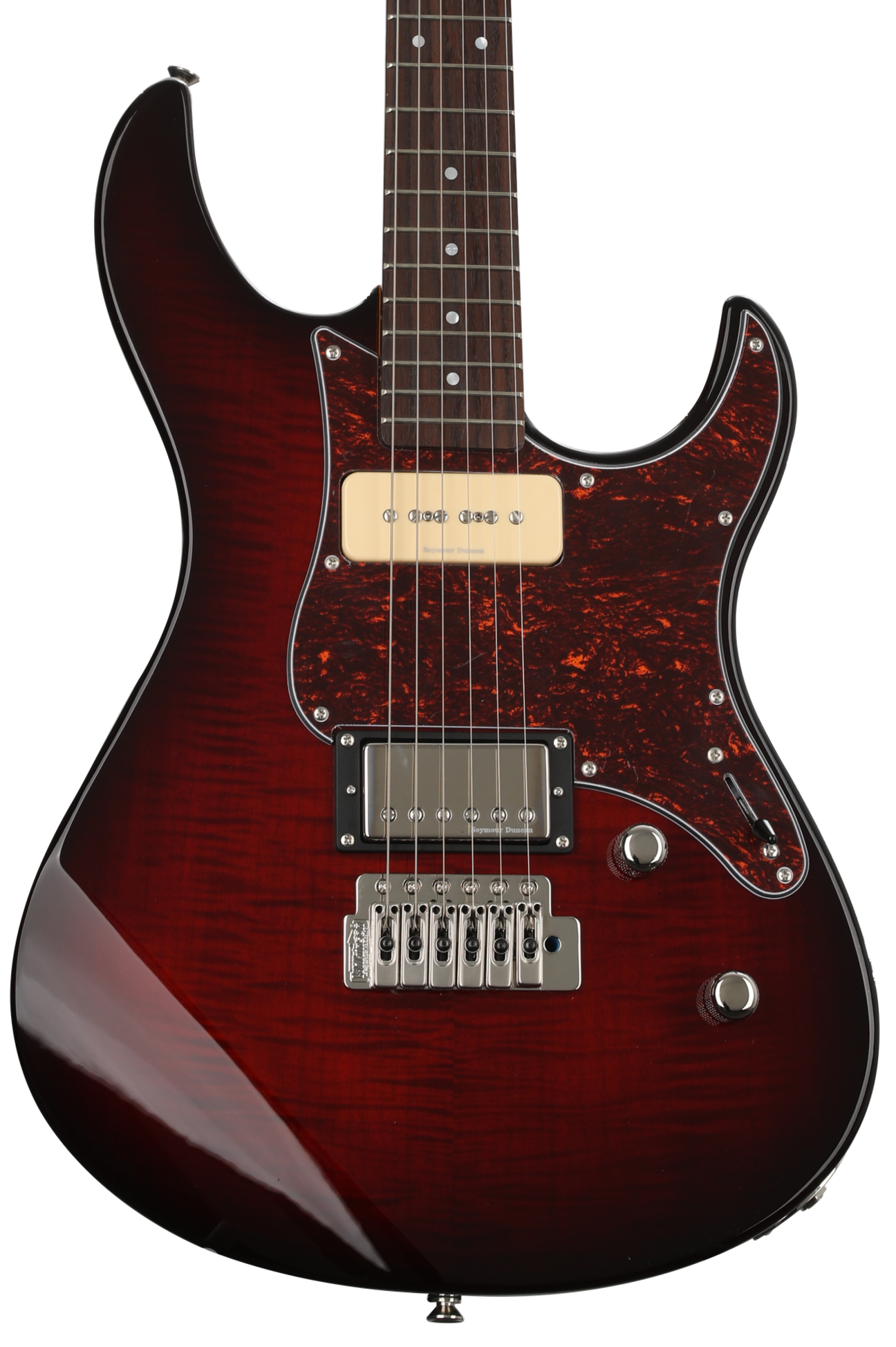 Yamaha PAC611VFM Pacifica Electric Guitar - Dark Red Burst