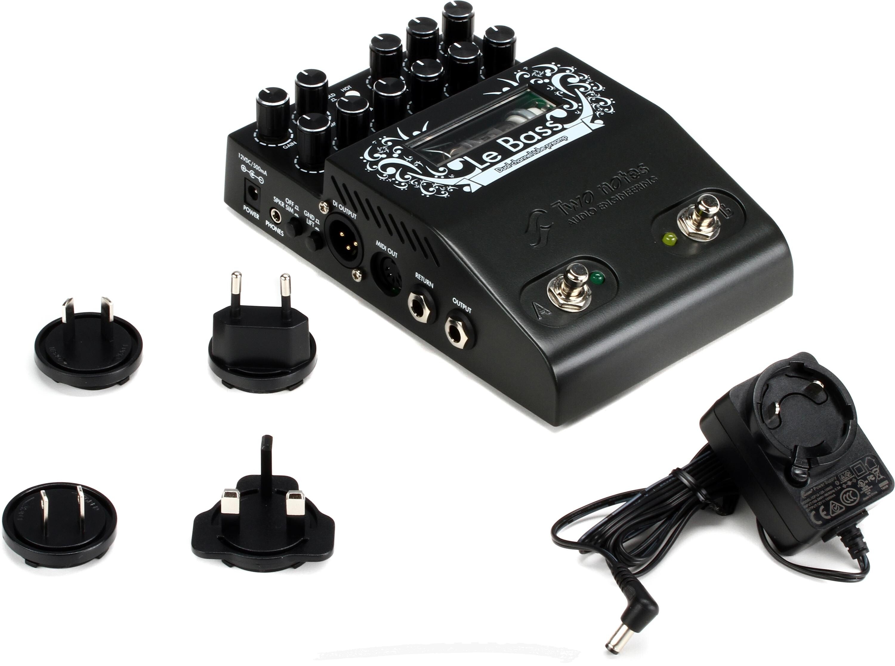 Two Notes Le Bass 2-channel Tube Bass Preamp Pedal | Sweetwater