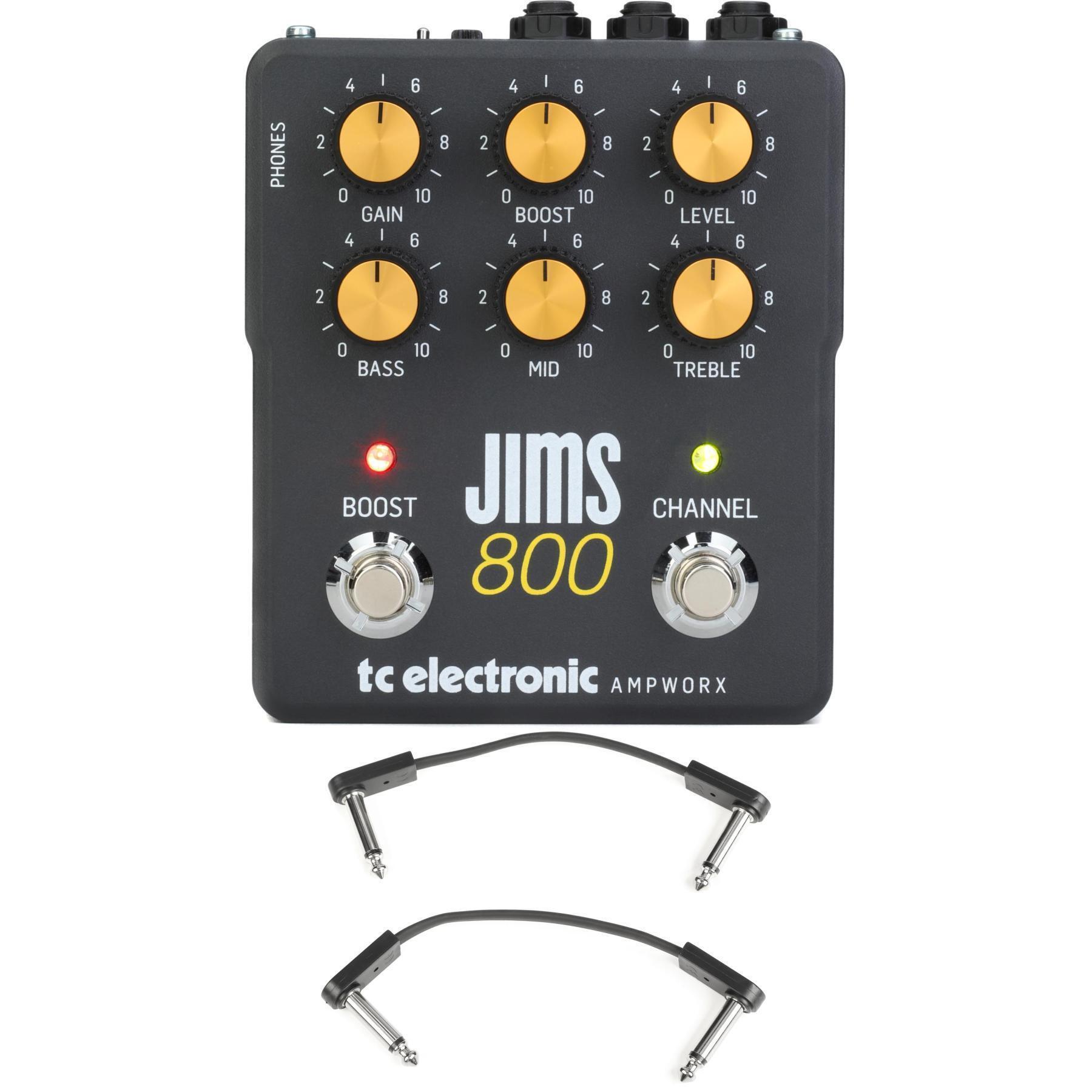 TC Electronic Ampworx JIMS 800 Preamp Pedal with EBS Patch Cables