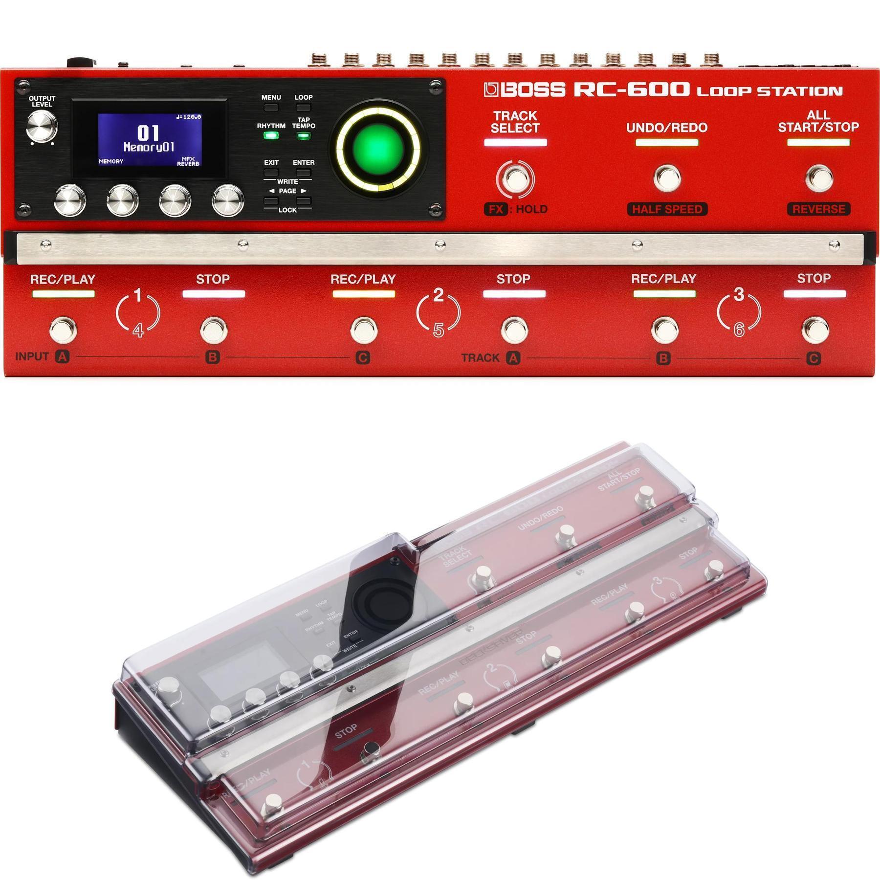 Boss RC-600 Loop Station Looper Pedal with Decksaver | Sweetwater