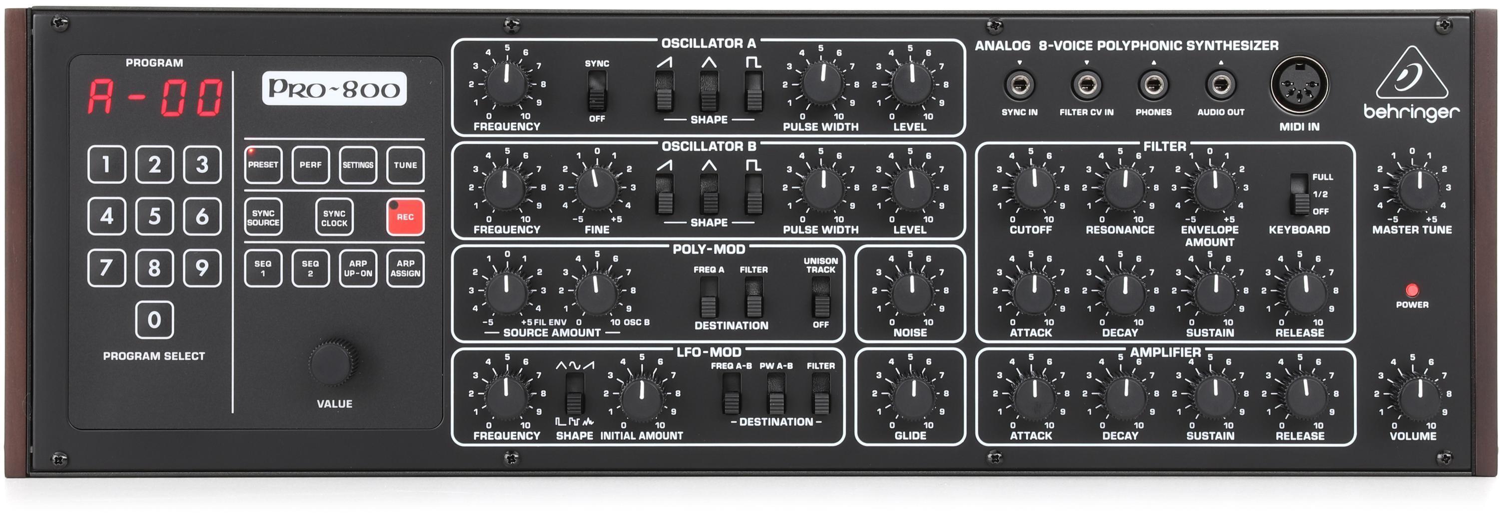 Behringer Pro-800 8-voice Polyphonic Analog Synthesizer | Sweetwater