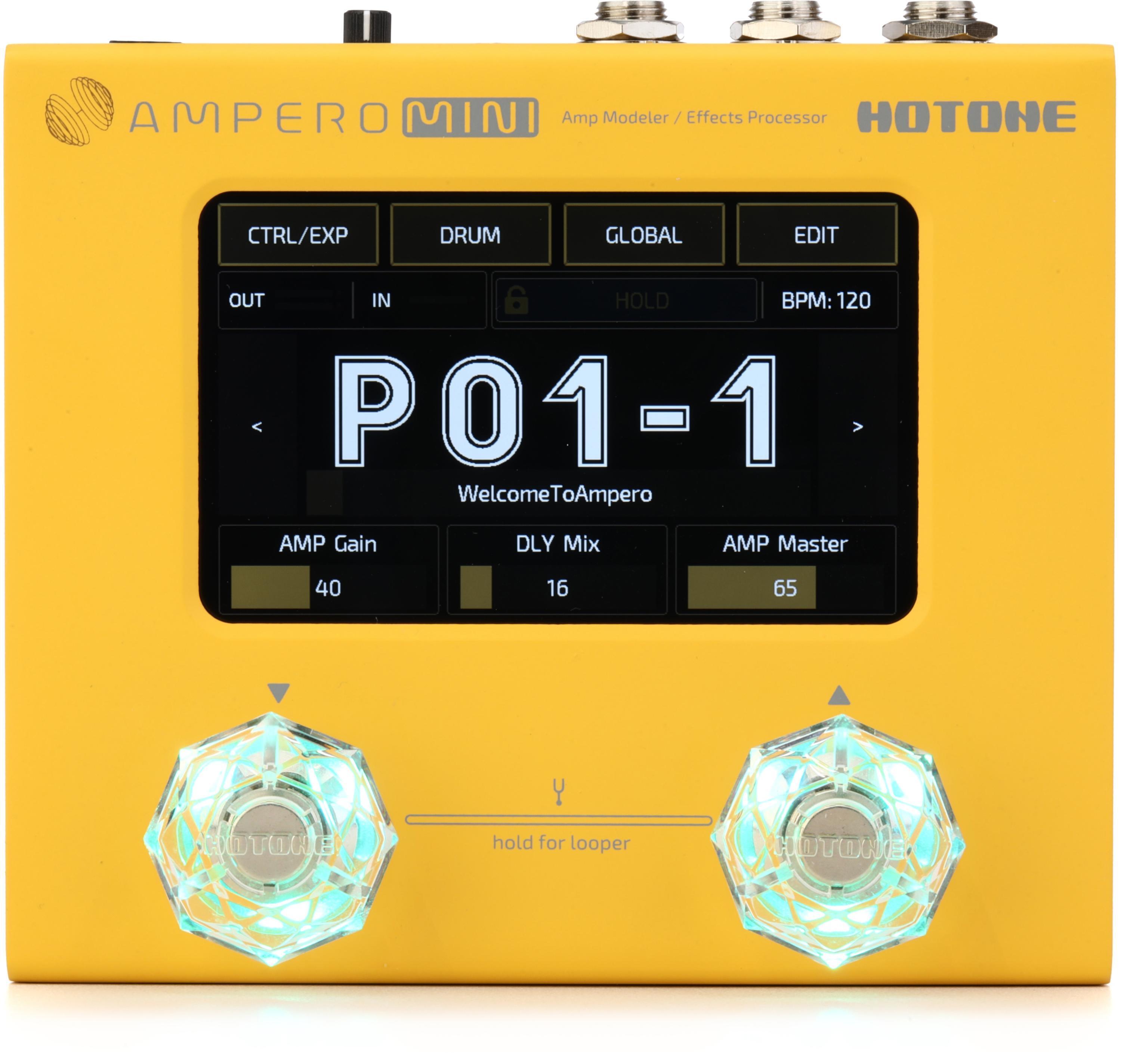 Hotone Ampero Mini Amp Modeler and Effects Processor - Marigold