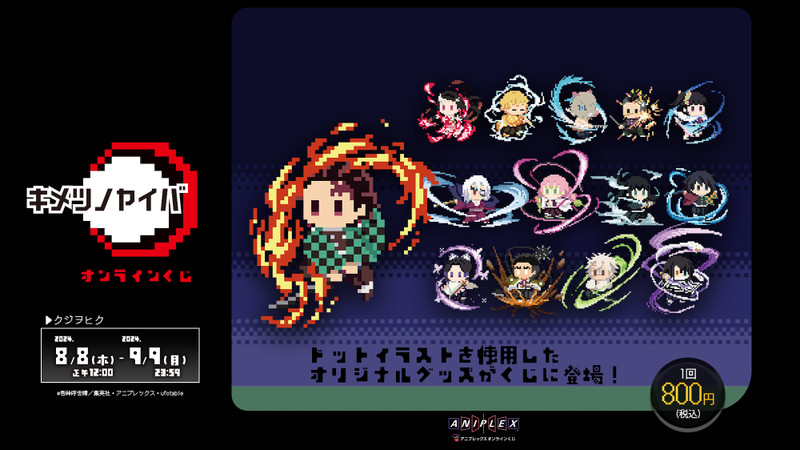 アニメ「鬼滅の刃」ドットシリーズ アニプレックス オンラインくじ