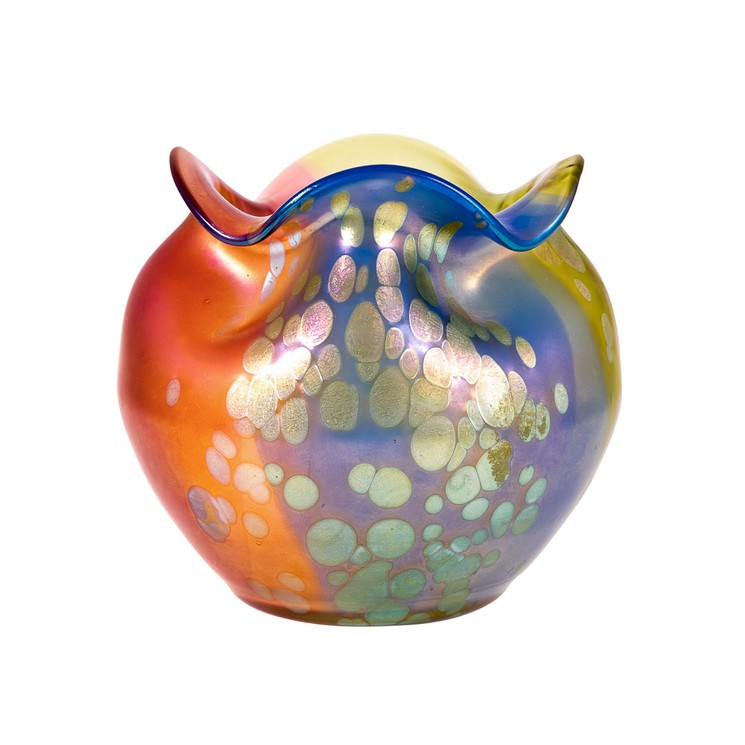 ▷ Loetz vase Tricolor ca. 1900 by Johann Loetz Witwe, 1900