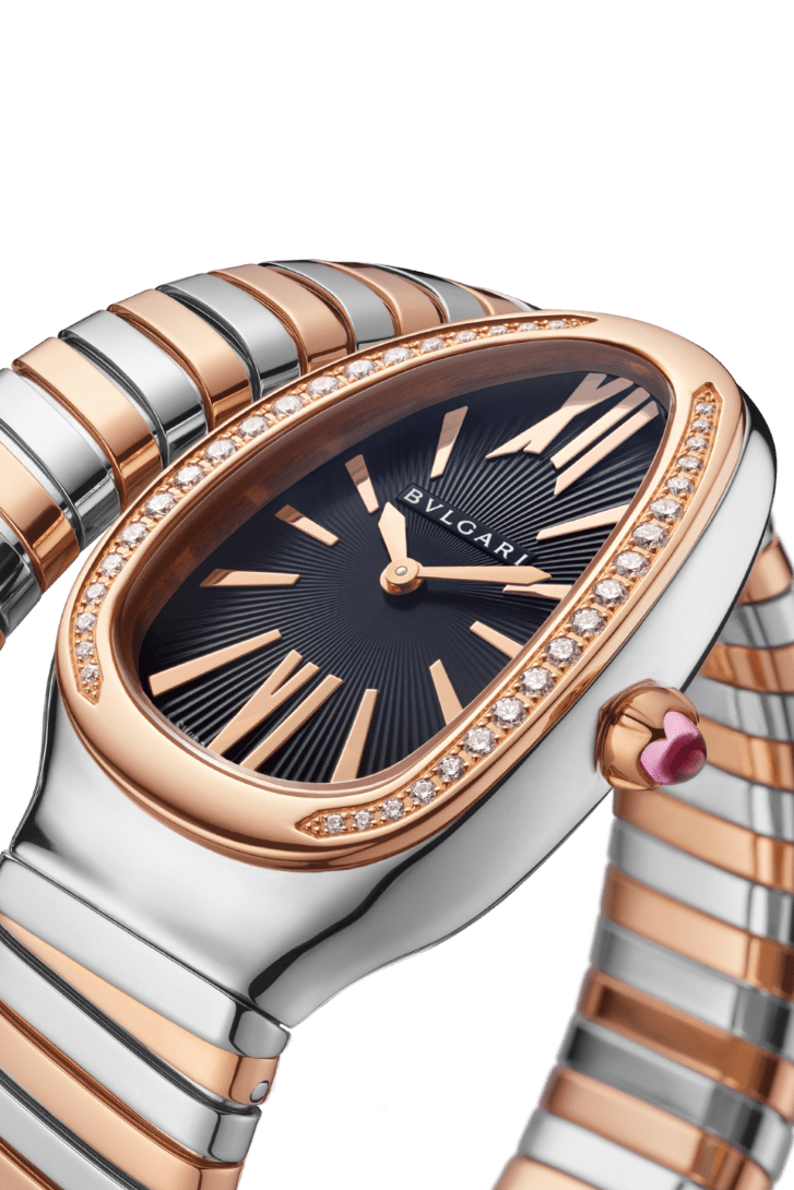 Serpenti Tubogas Steel, Rose Gold Watch 102098 | Bvlgari Multi