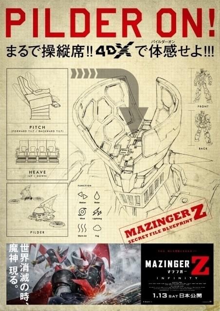 ついに“パイルダーオン”が実現？「劇場版 マジンガーZ」4DX版ポスター