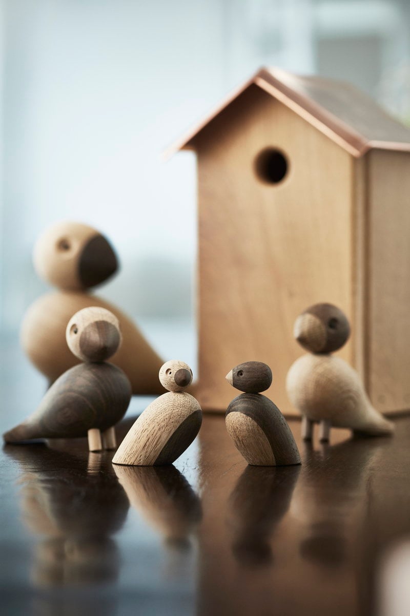 Kay Bojesen Denmark Lovebirds 2 pcs, oak - smoked oak | Finnish