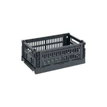 HAY Colour Crate, M, recycled plastic, charcoal | Finnish Design Shop