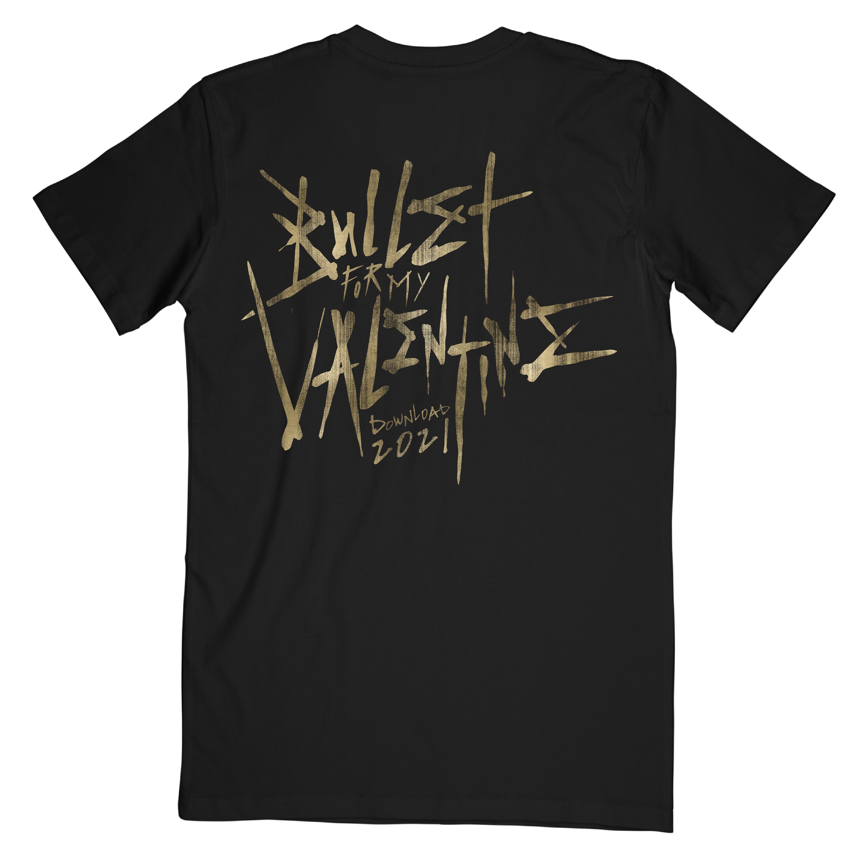 Download 2021 Gold Logo | Black T-Shirt – Bullet For My Valentine
