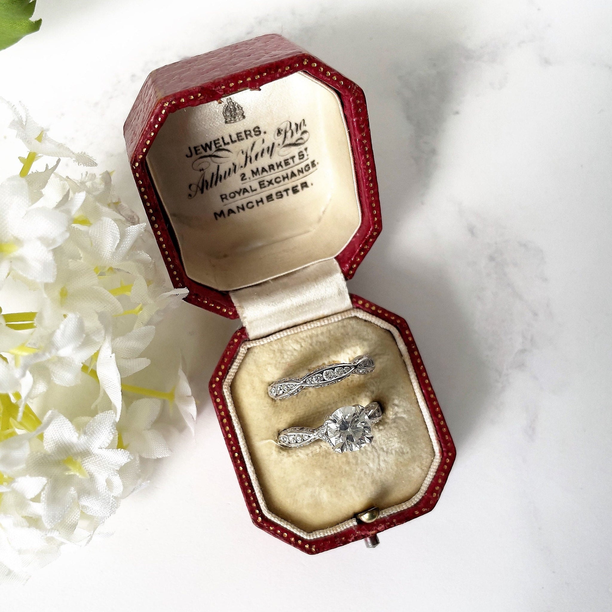 Antique Victorian Red Leather Double Ring Box – Mercy Madge