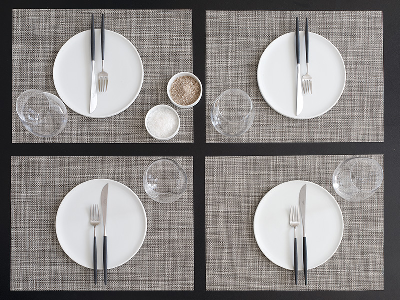 チルウィッチ ランチョンマット ミニバスケットウィーブ｜グレイ色